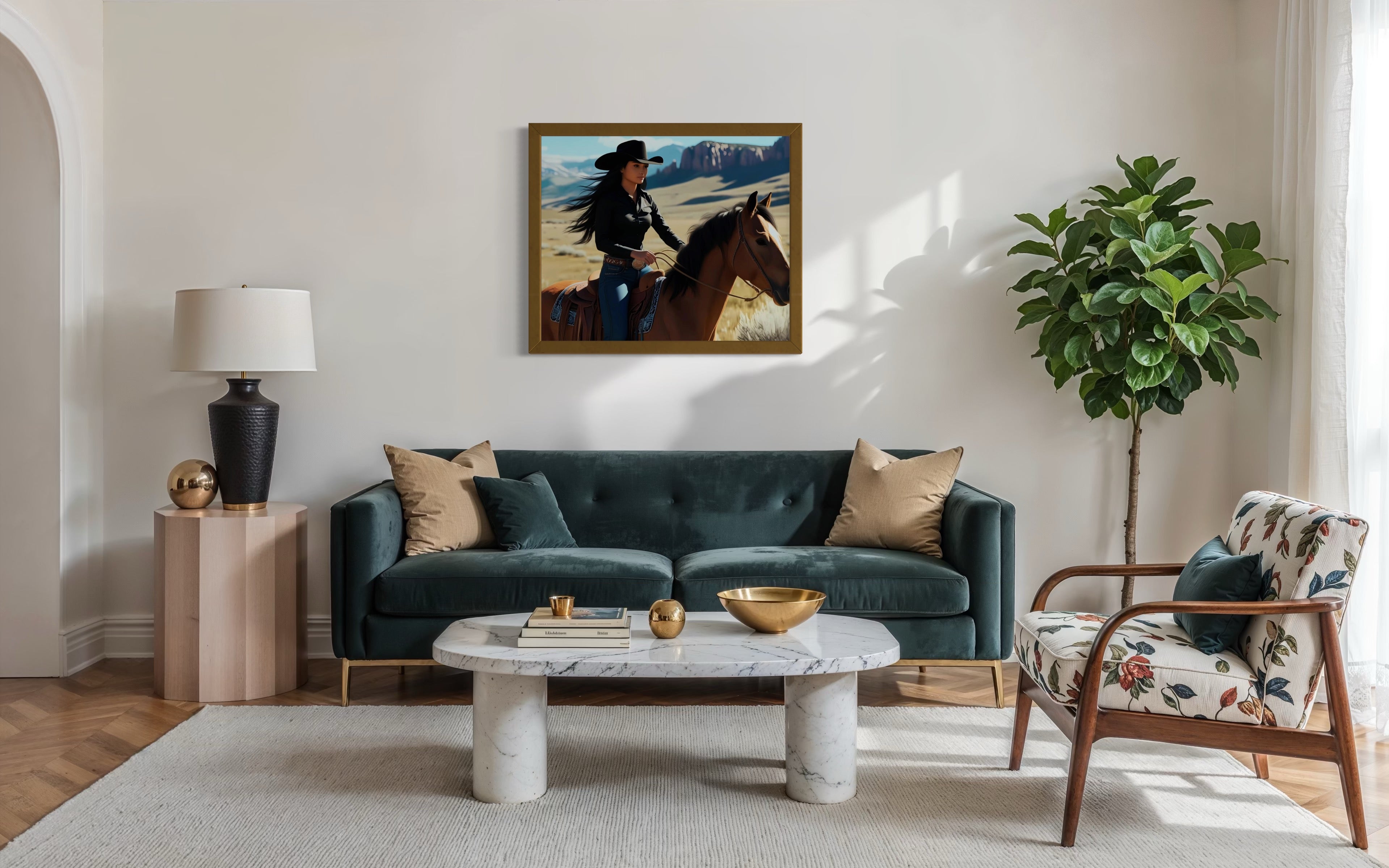 Montana Cowgirl Museum Print