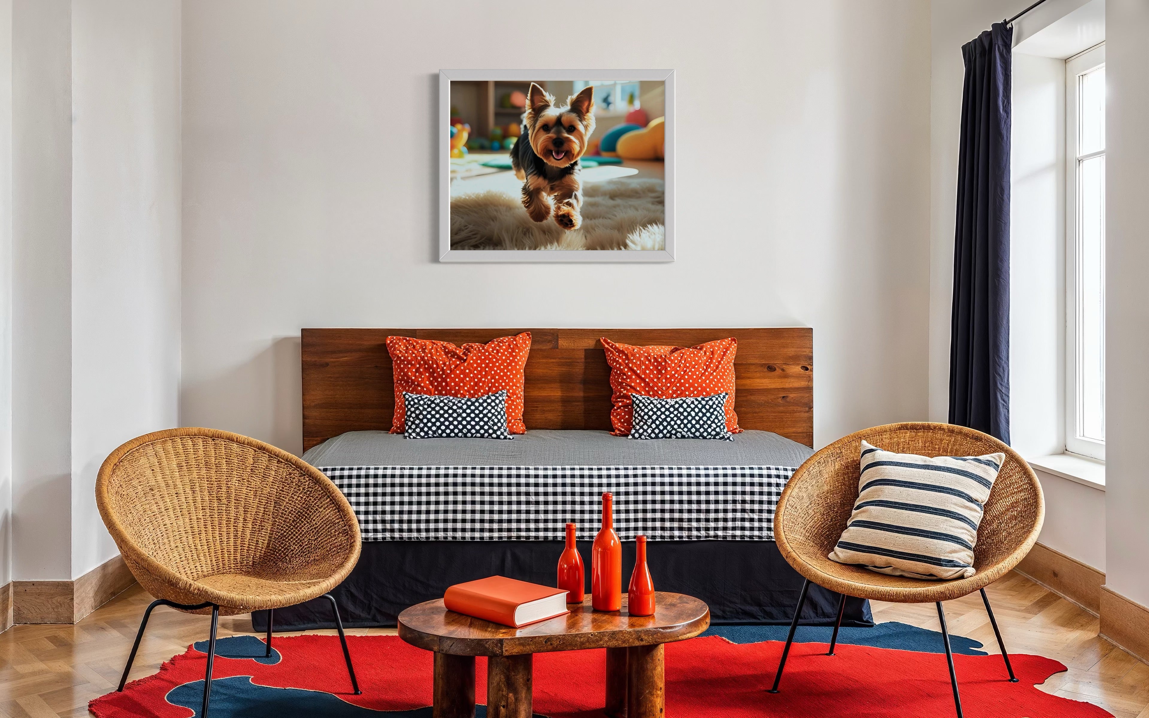 Playful Yorkie Museum Print