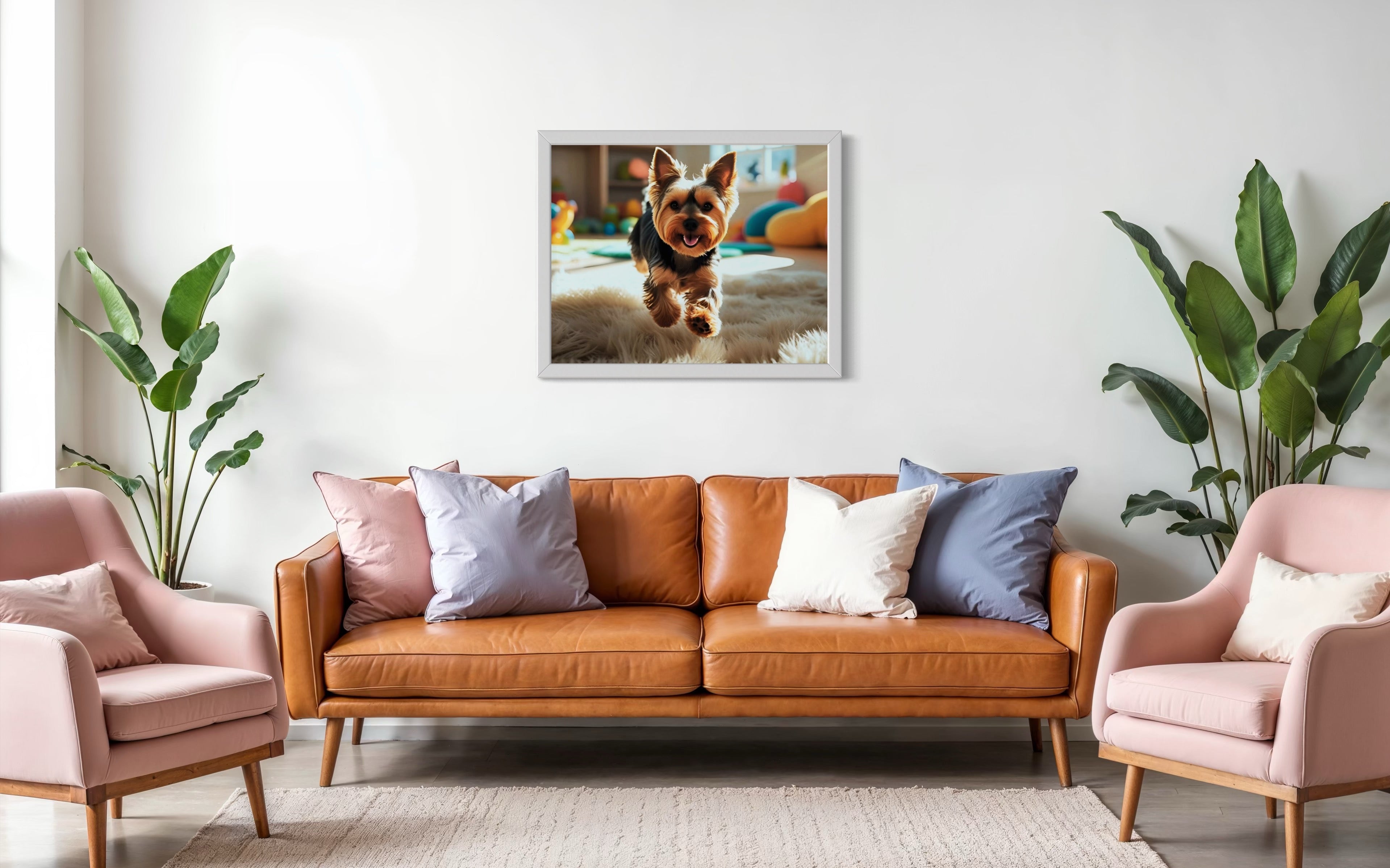 Playful Yorkie Museum Print