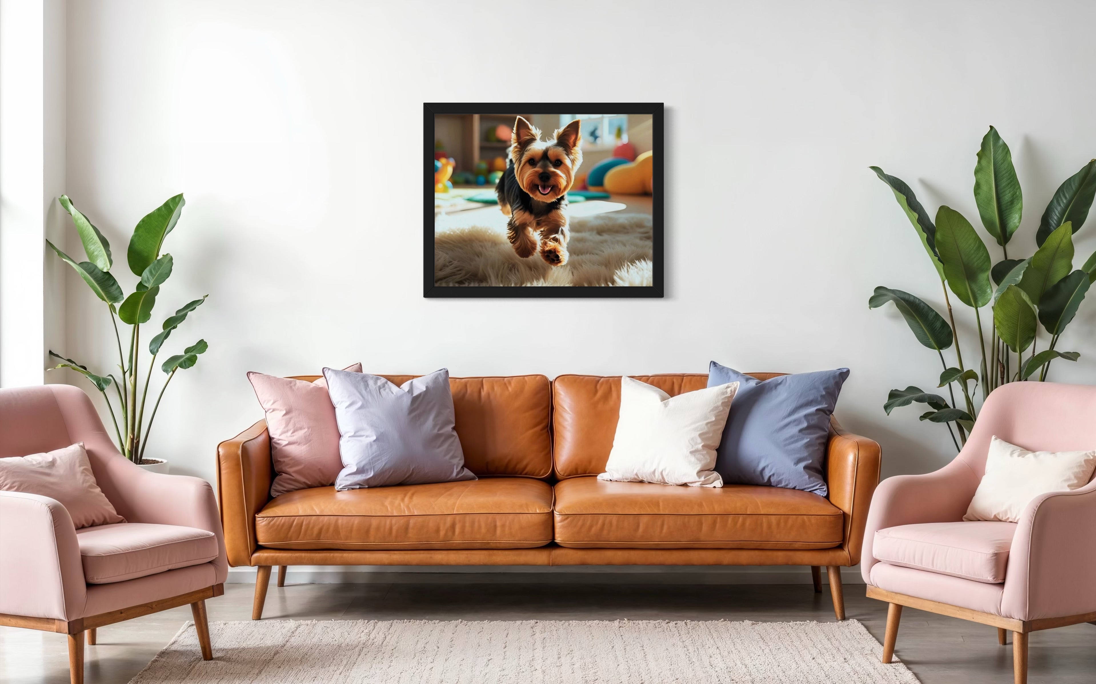 Playful Yorkie Museum Print