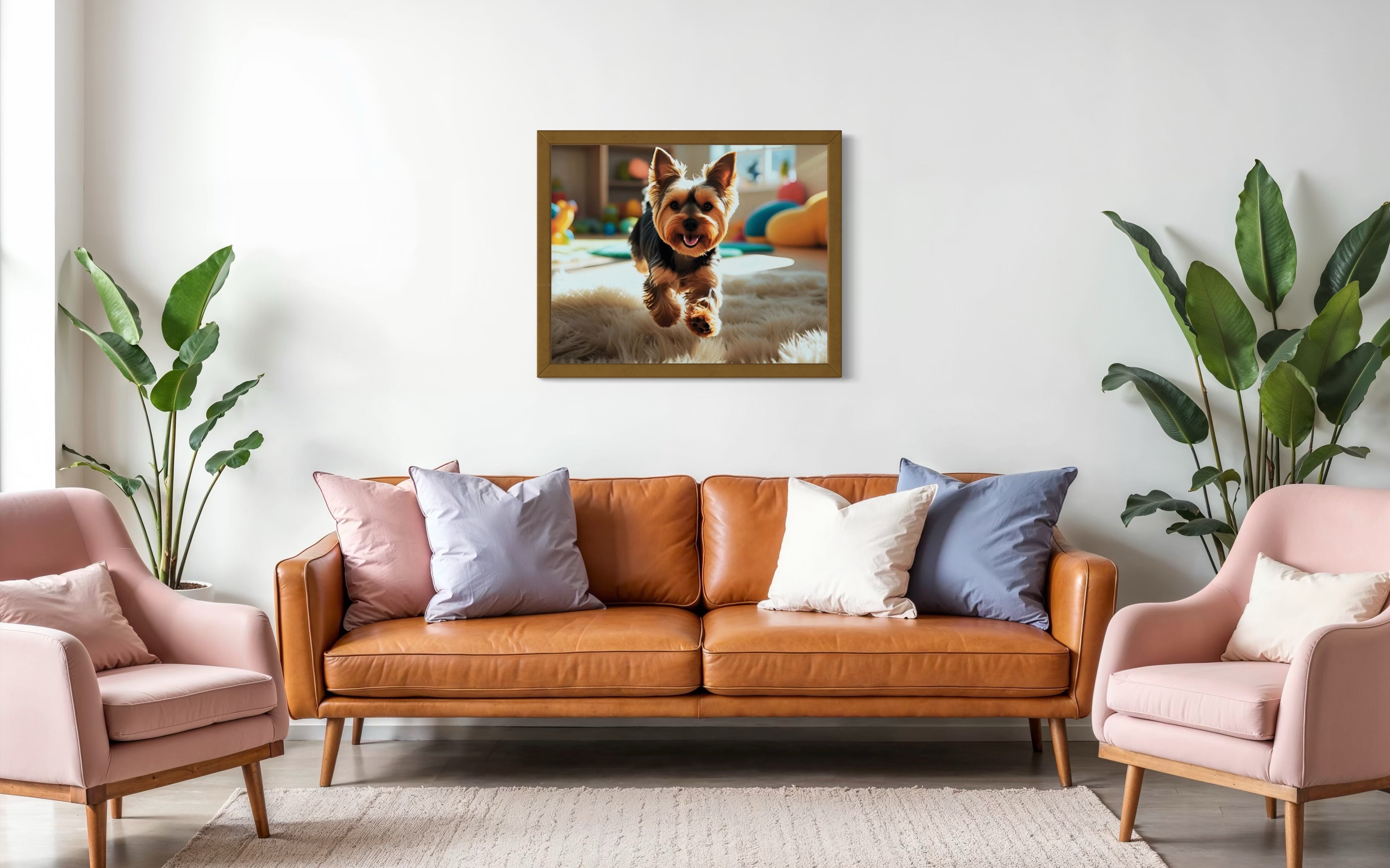 Playful Yorkie Museum Print