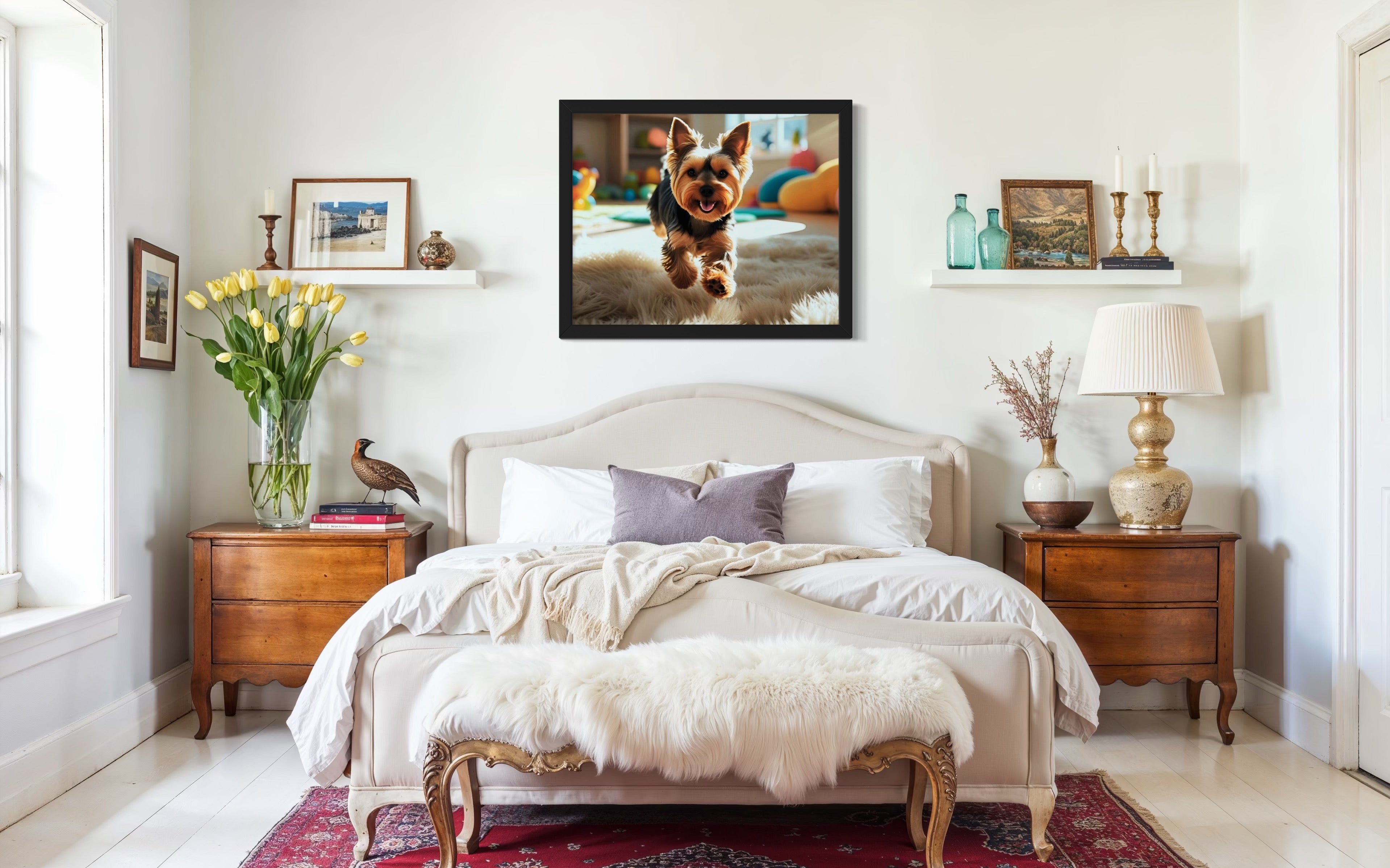 Playful Yorkie Museum Print