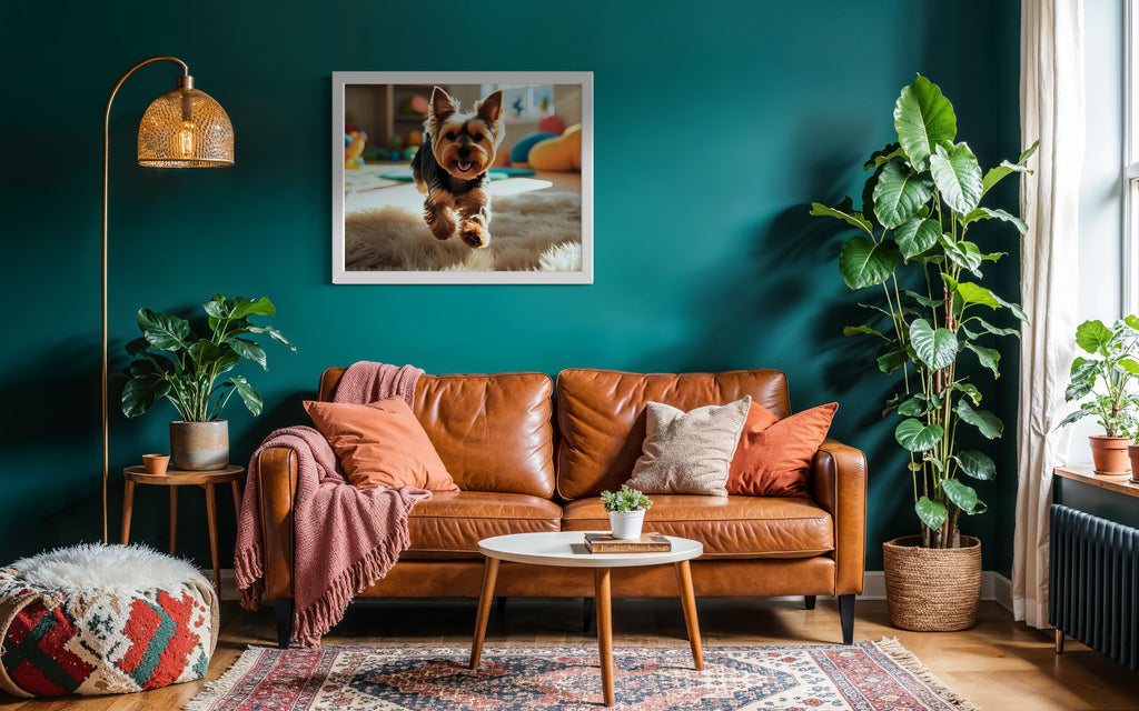 Playful Yorkie Museum Print