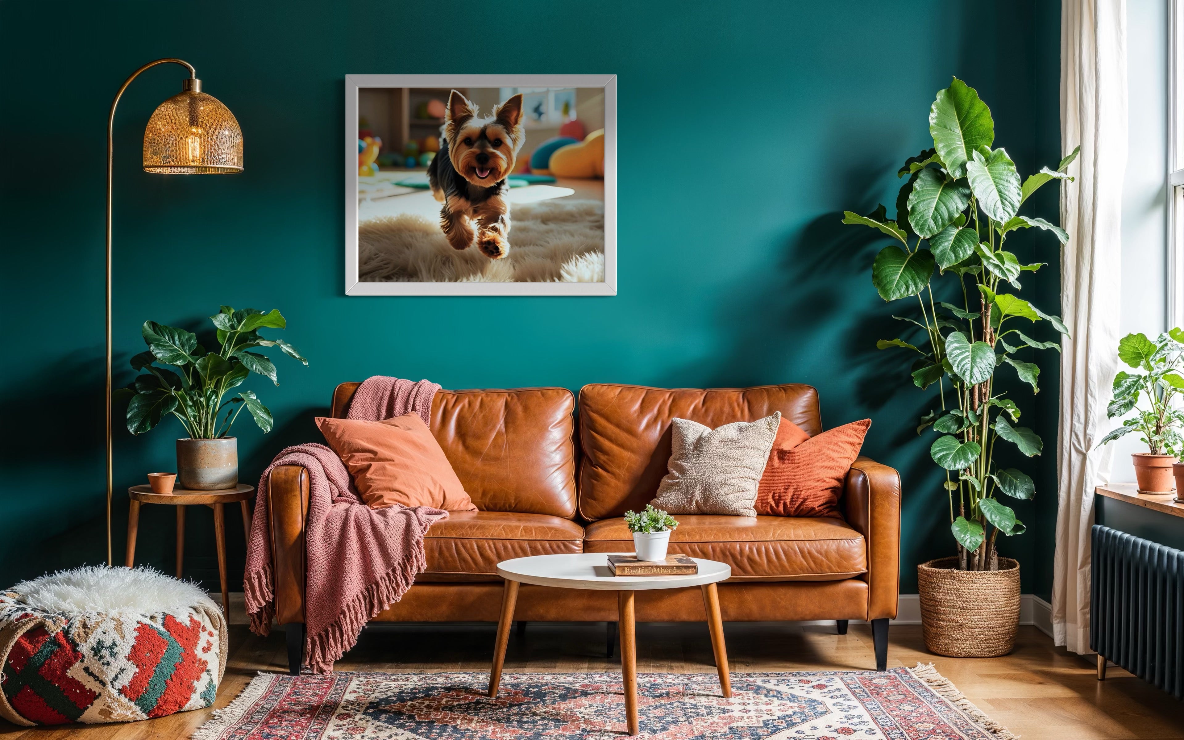 Playful Yorkie Museum Print