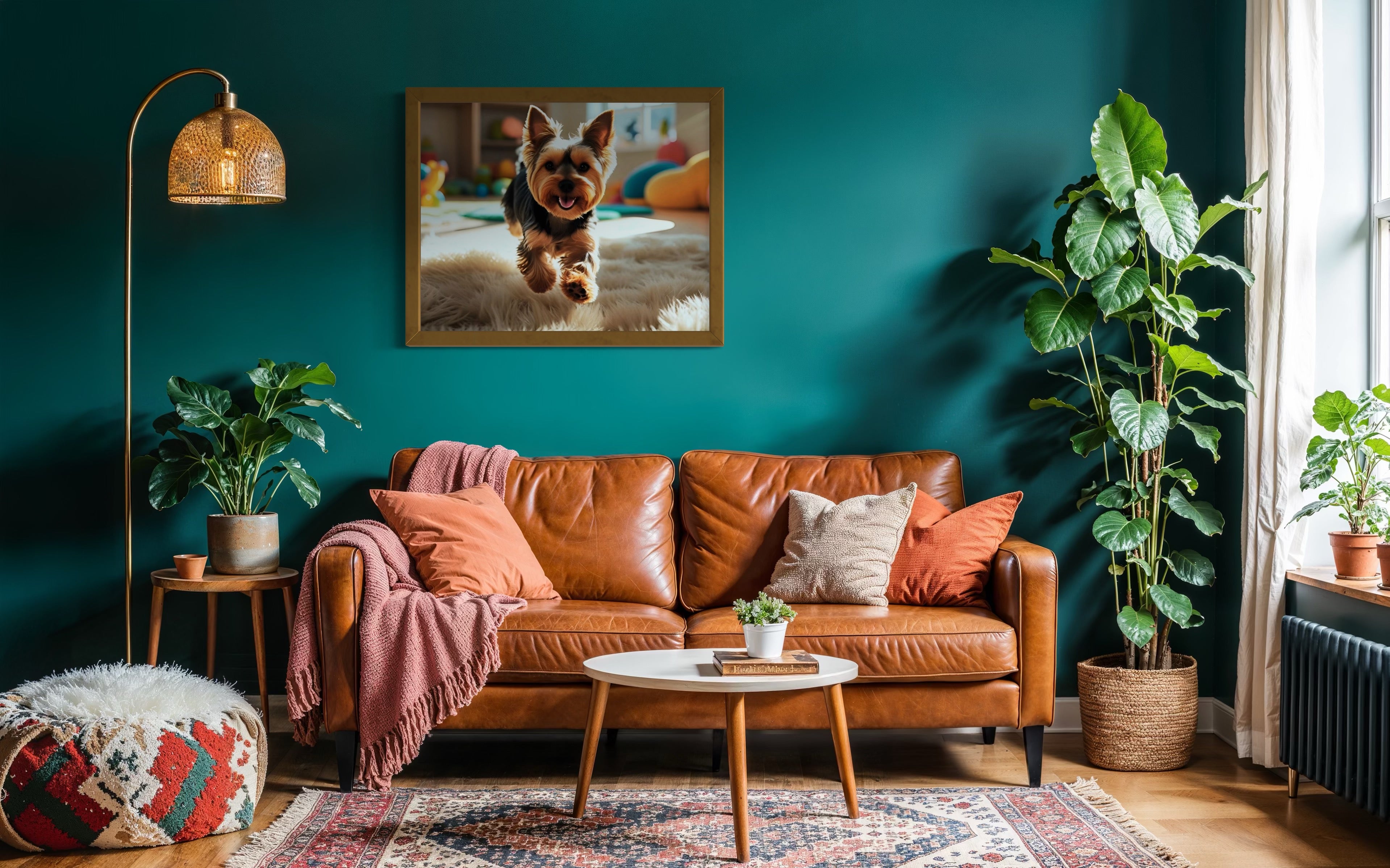 Playful Yorkie Museum Print