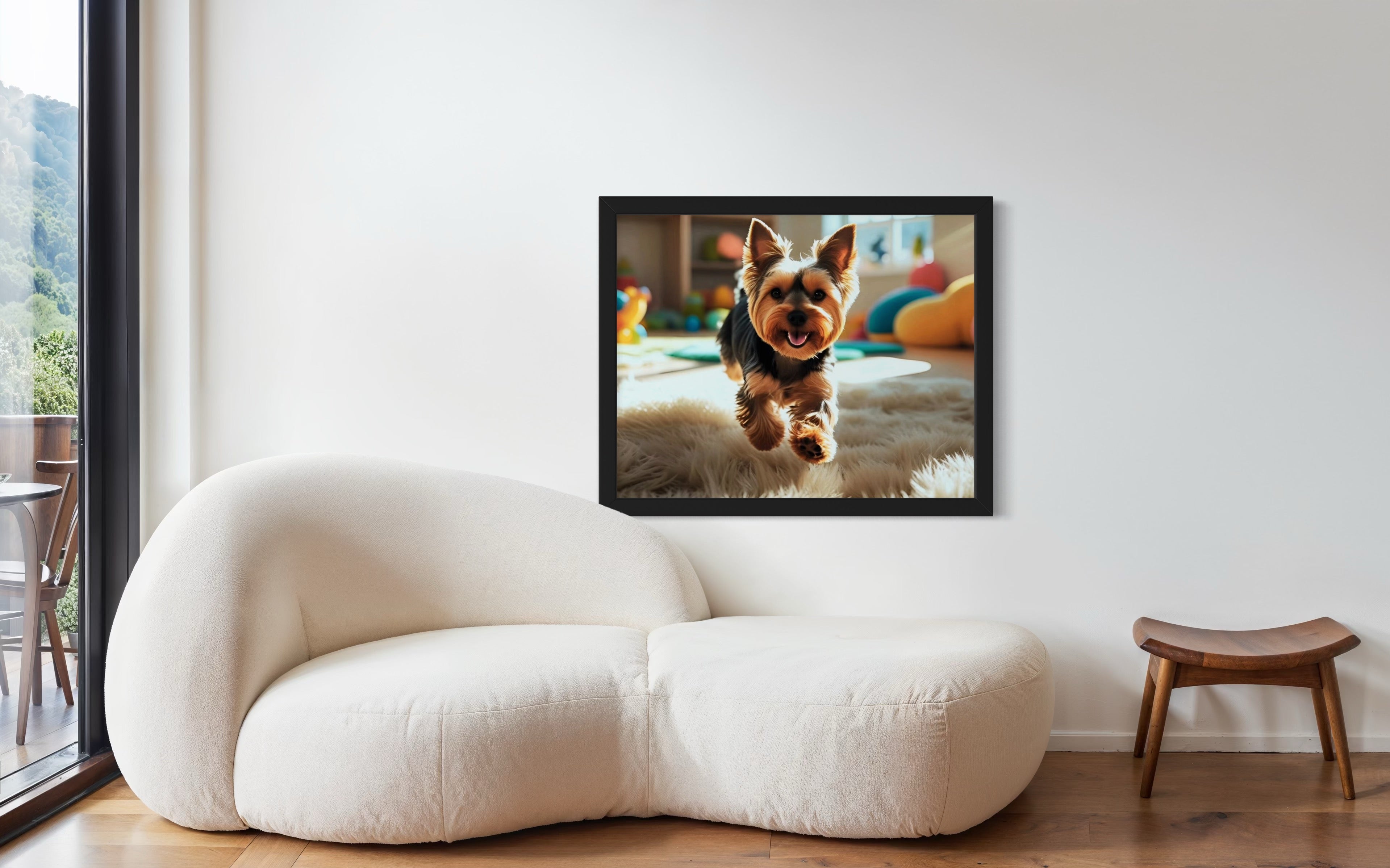 Playful Yorkie Museum Print