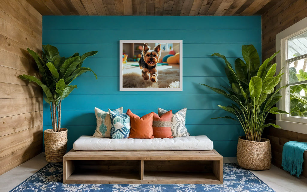 Playful Yorkie Museum Print
