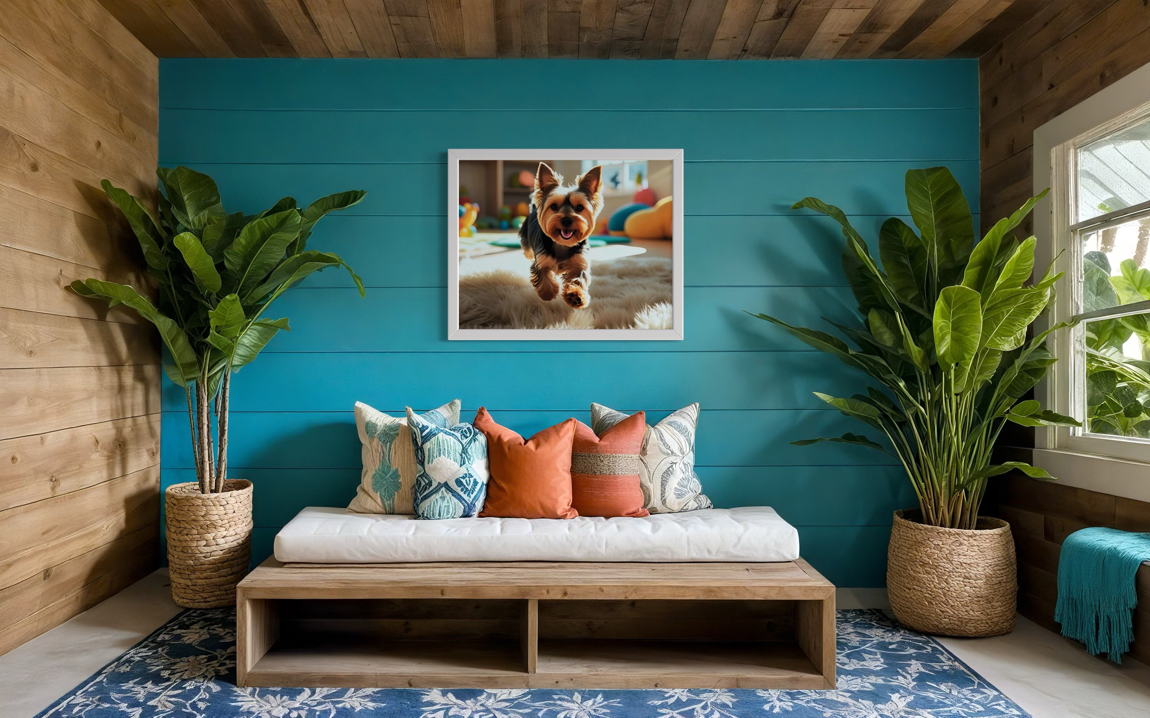 Playful Yorkie Museum Print