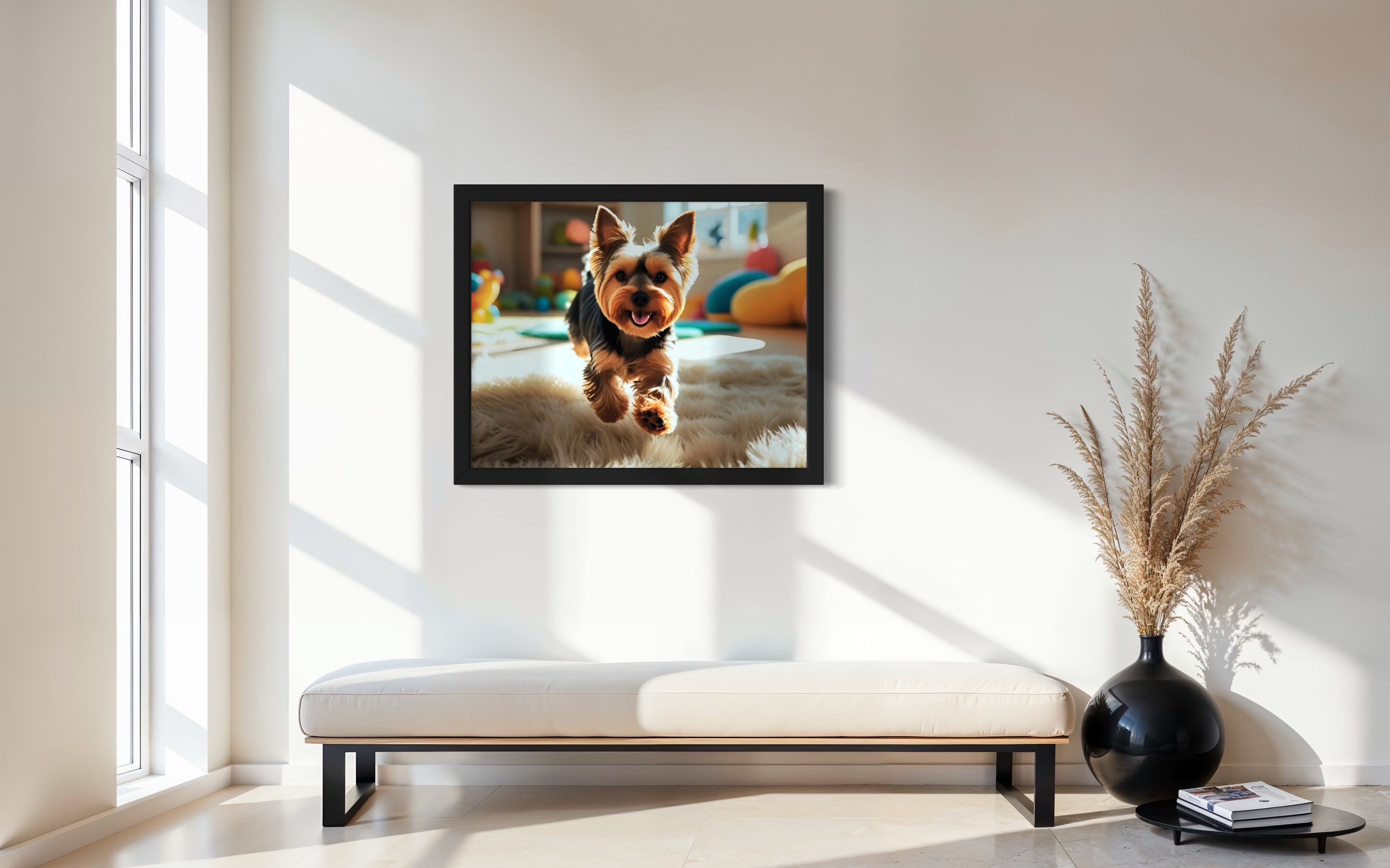 Playful Yorkie Museum Print