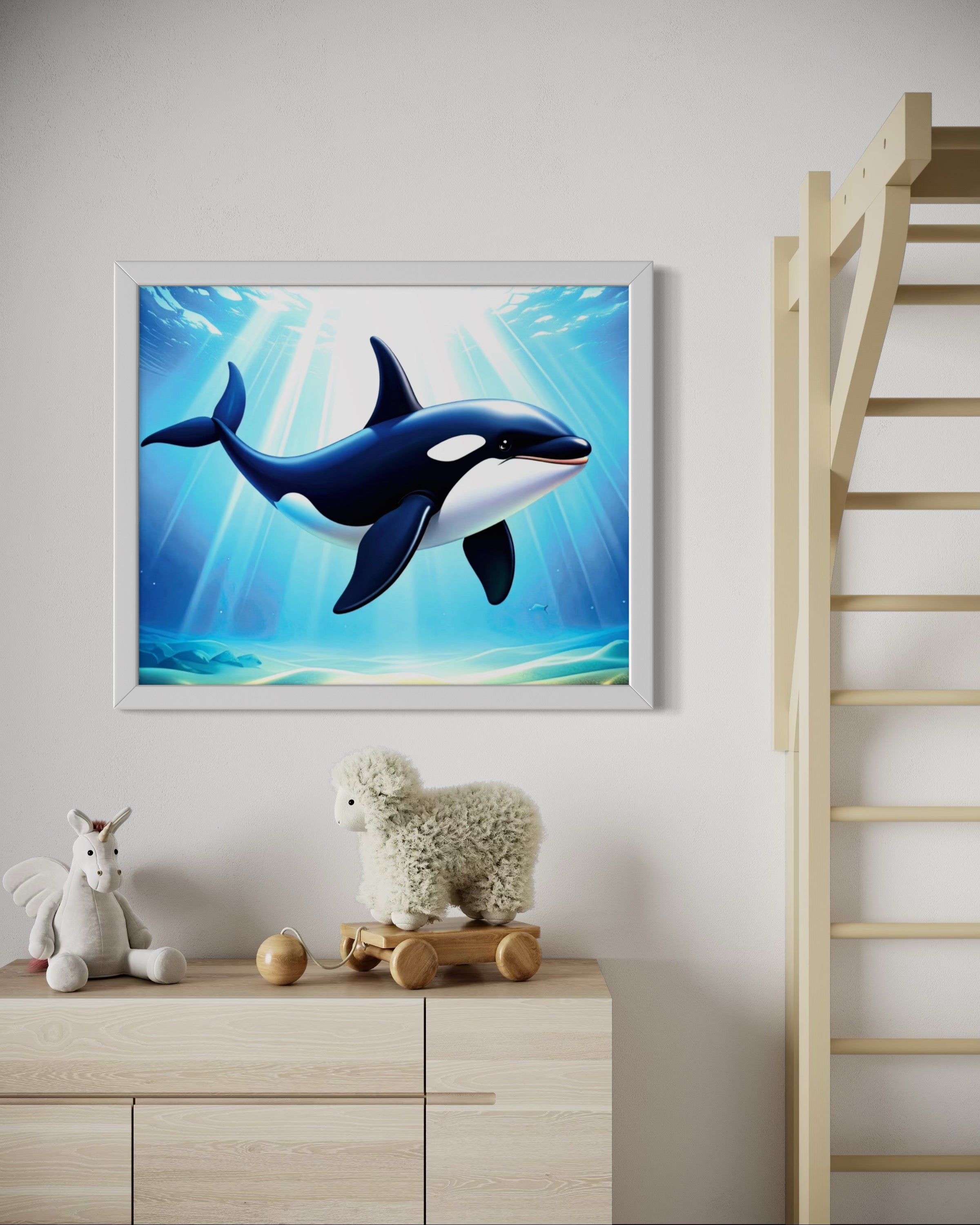 Orca in the Ocean Museum Print