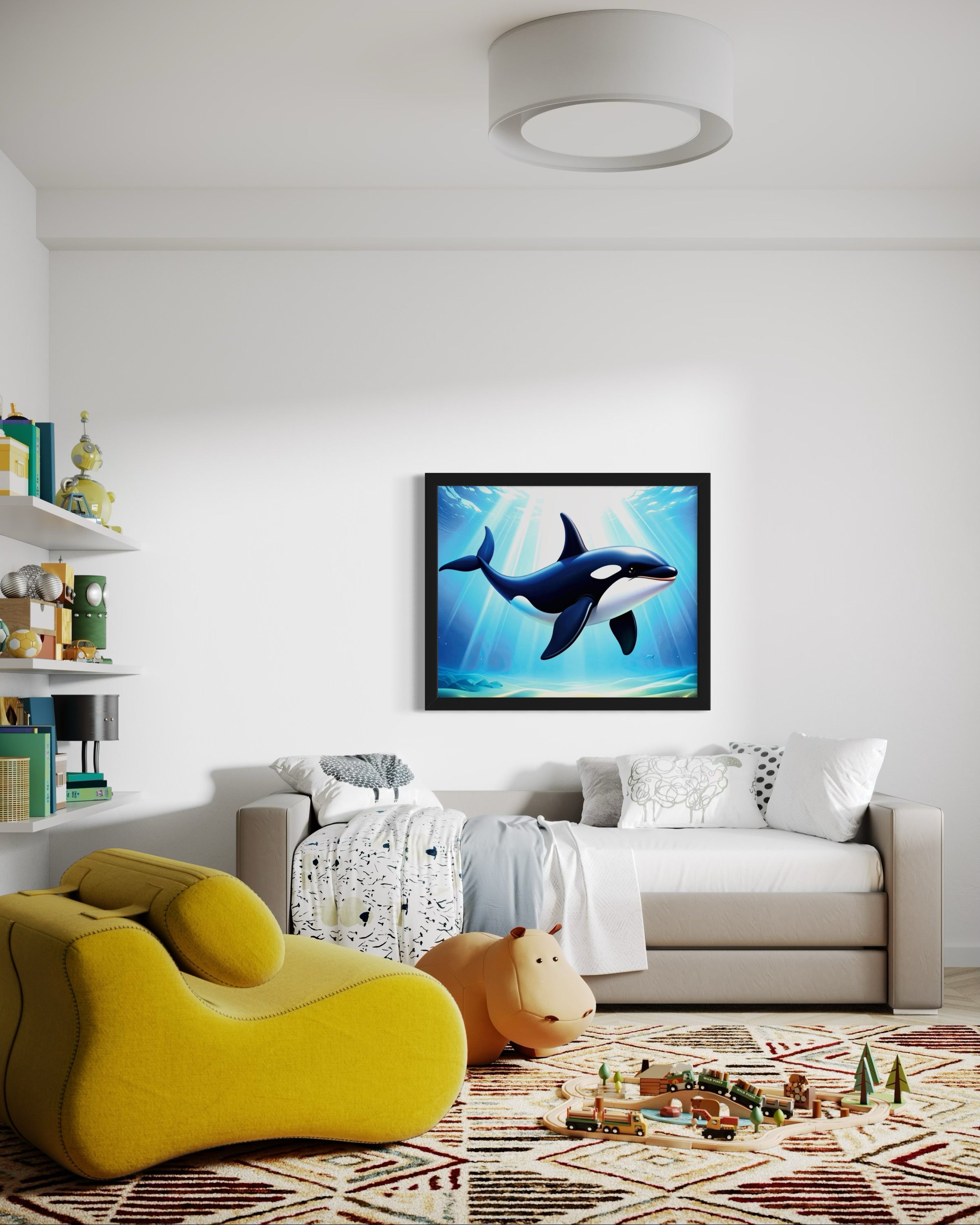 Orca in the Ocean Museum Print
