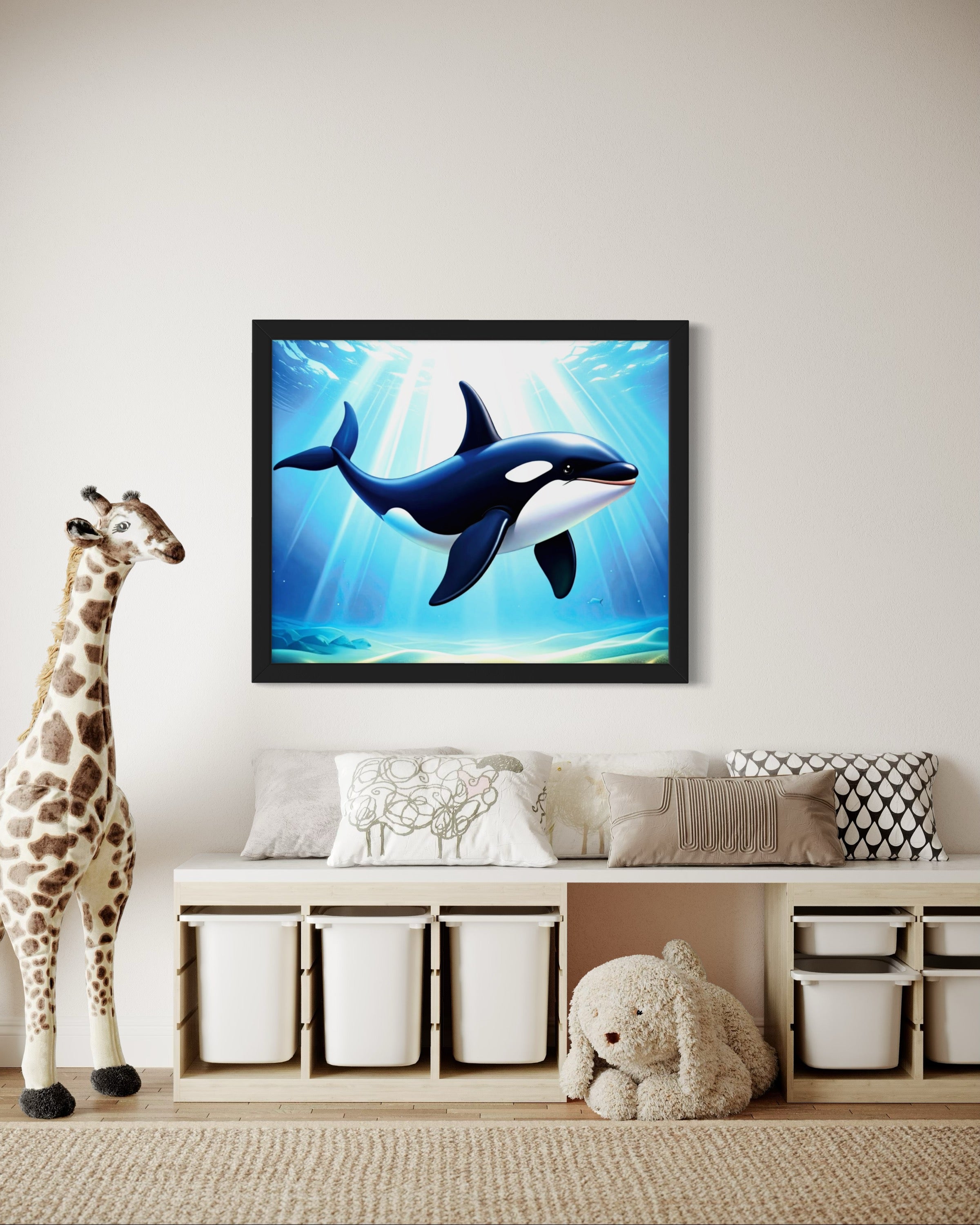 Orca in the Ocean Museum Print