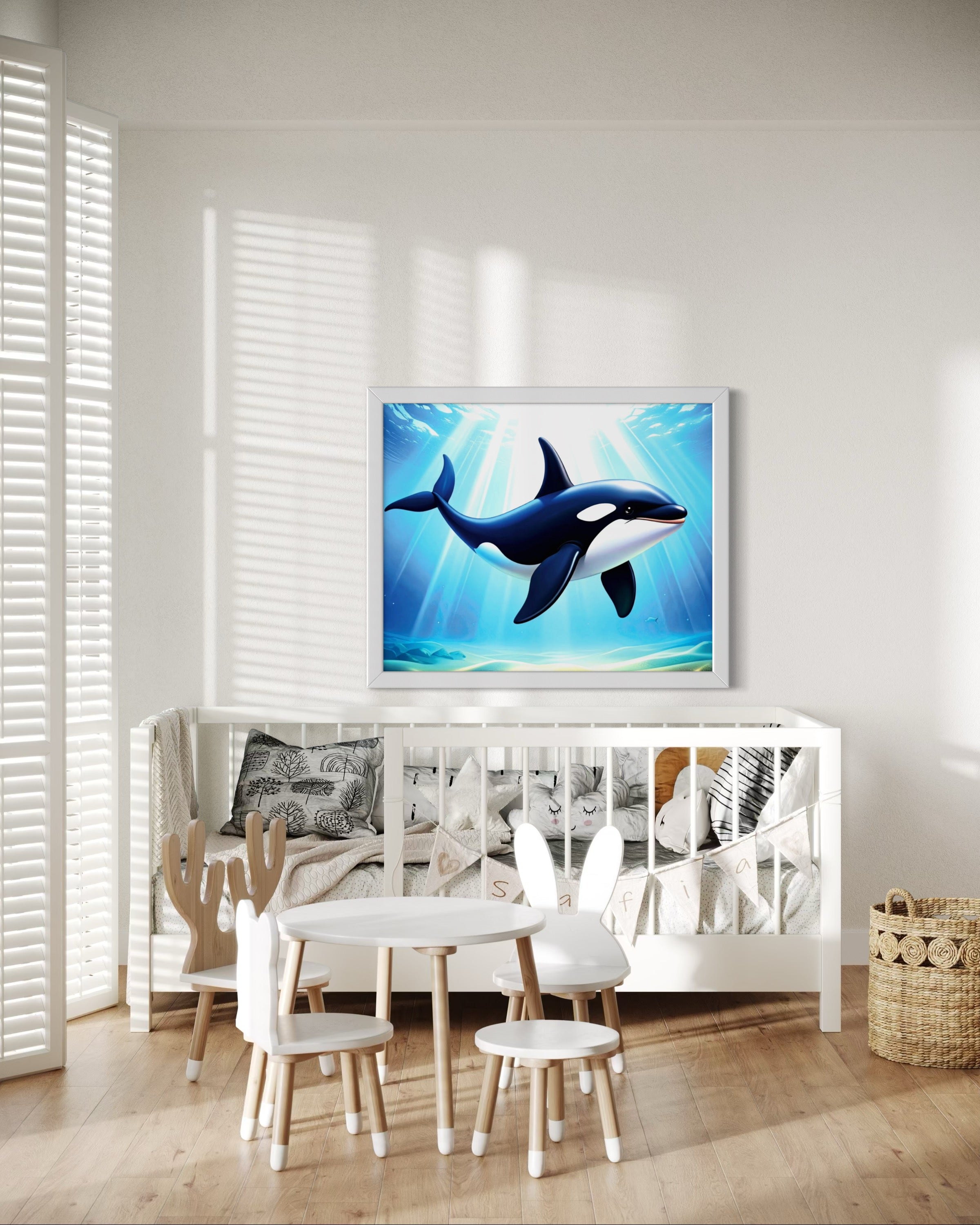 Orca in the Ocean Museum Print