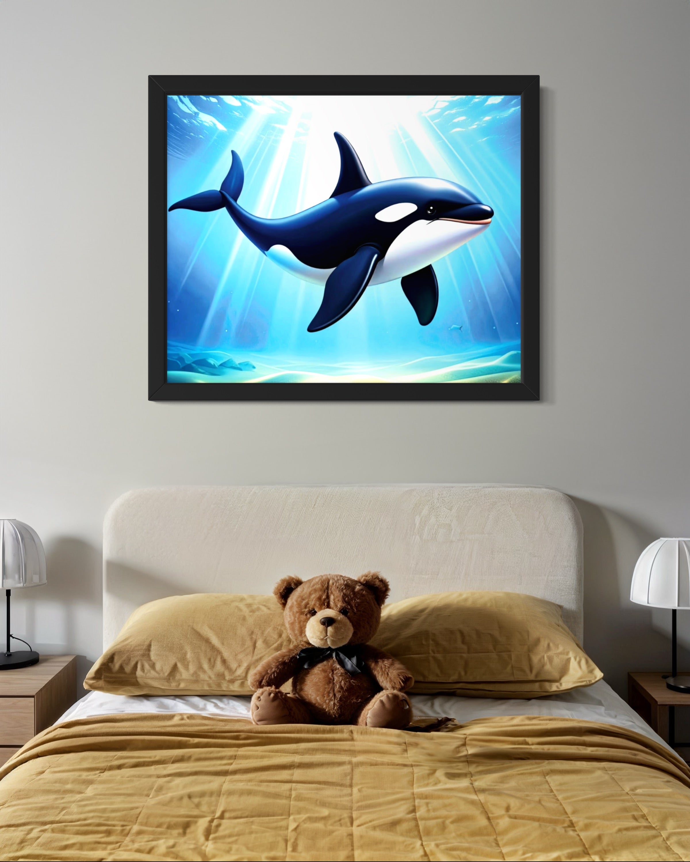 Orca in the Ocean Museum Print