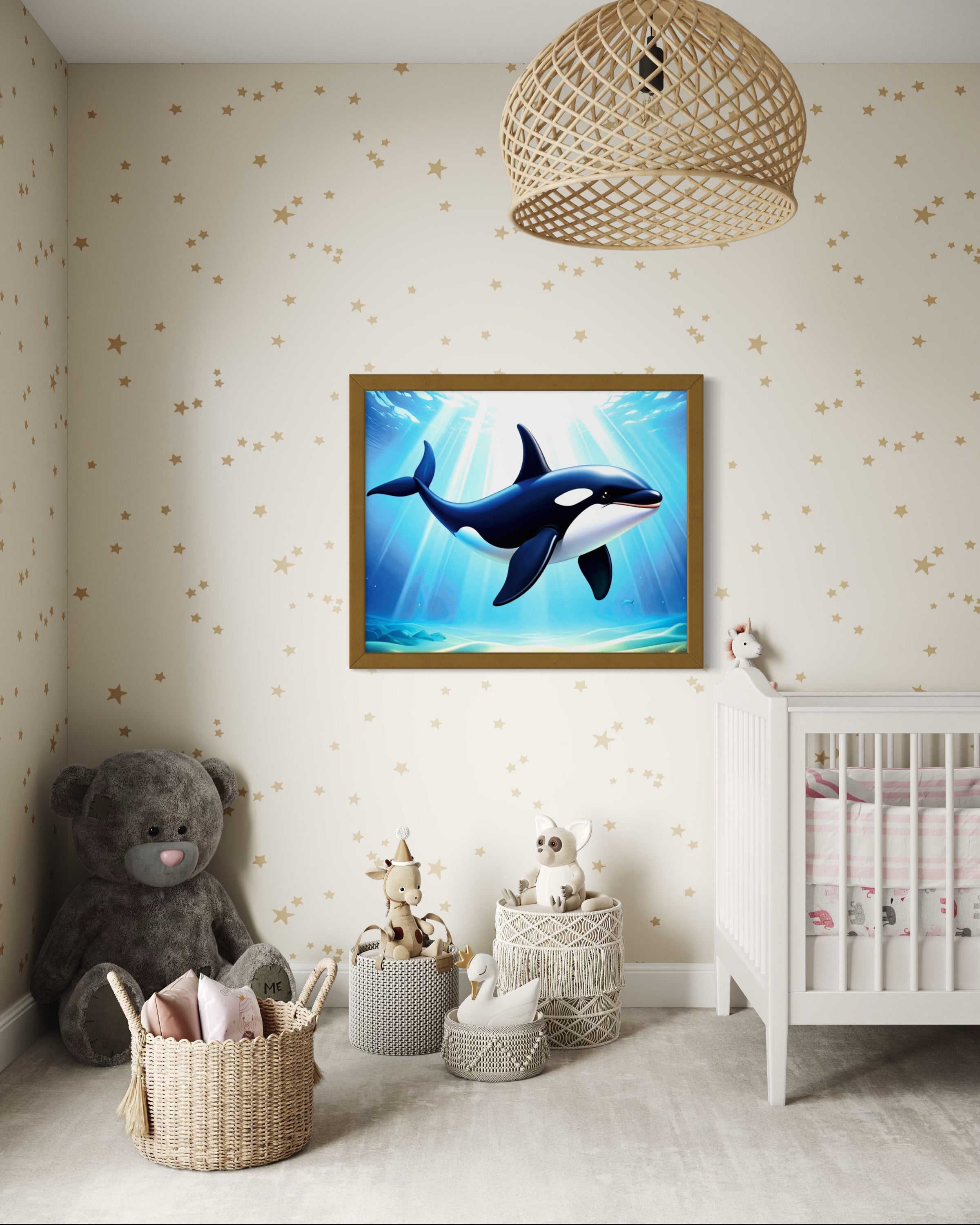 Orca in the Ocean Museum Print