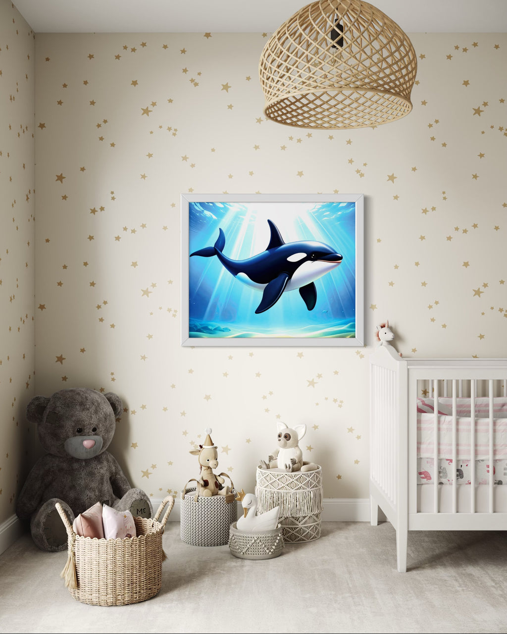 Orca in the Ocean Museum Print