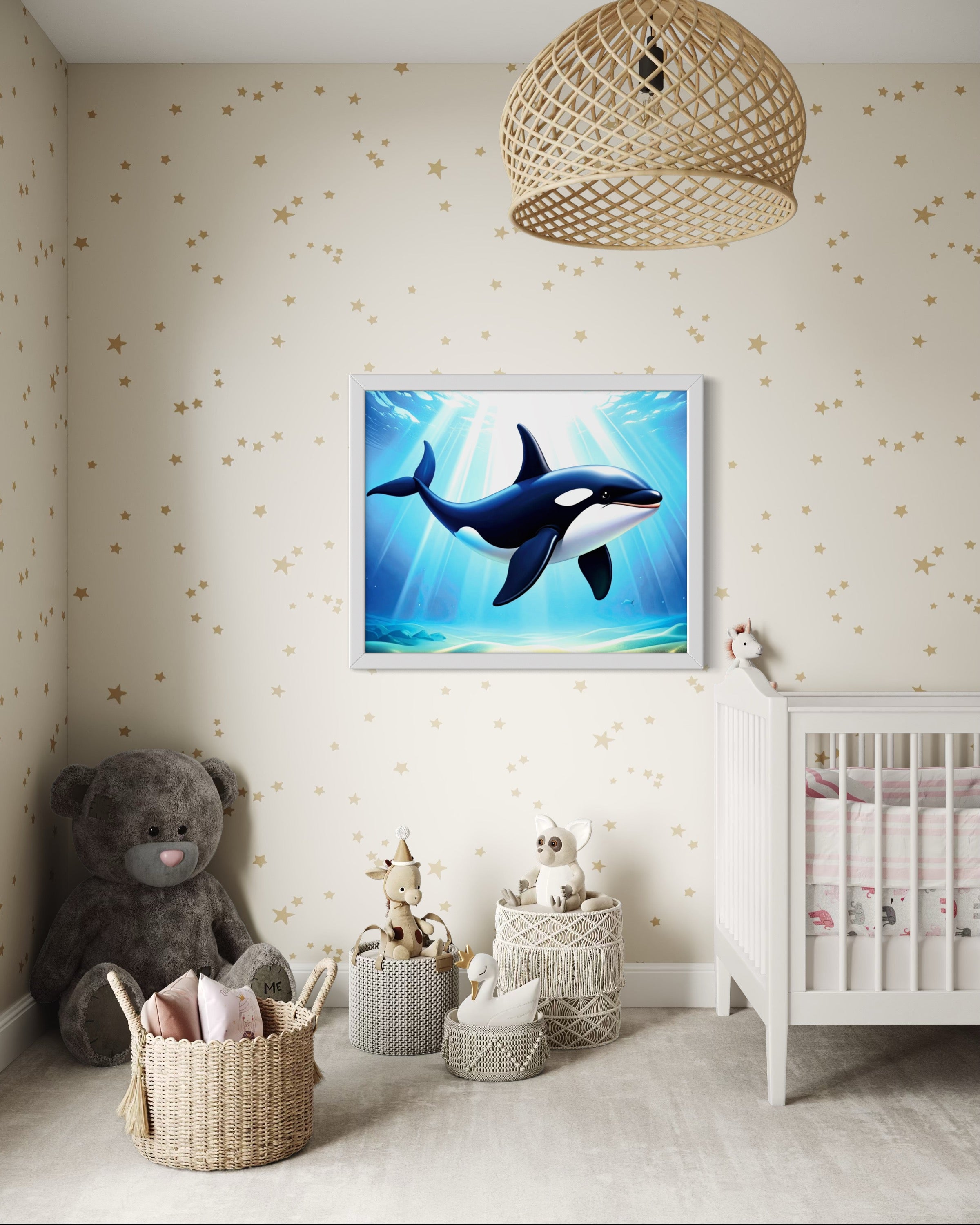 Orca in the Ocean Museum Print