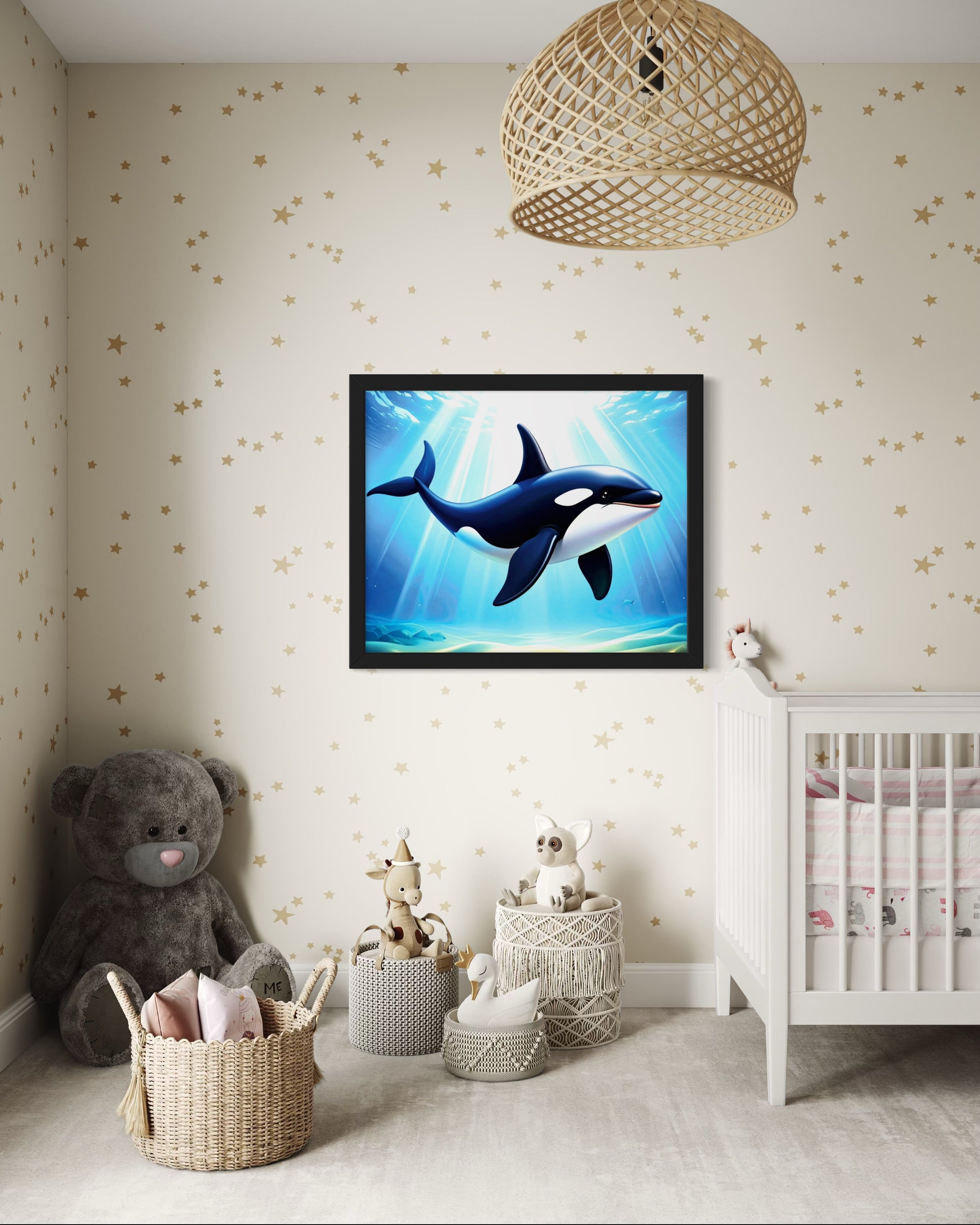 Orca in the Ocean Museum Print