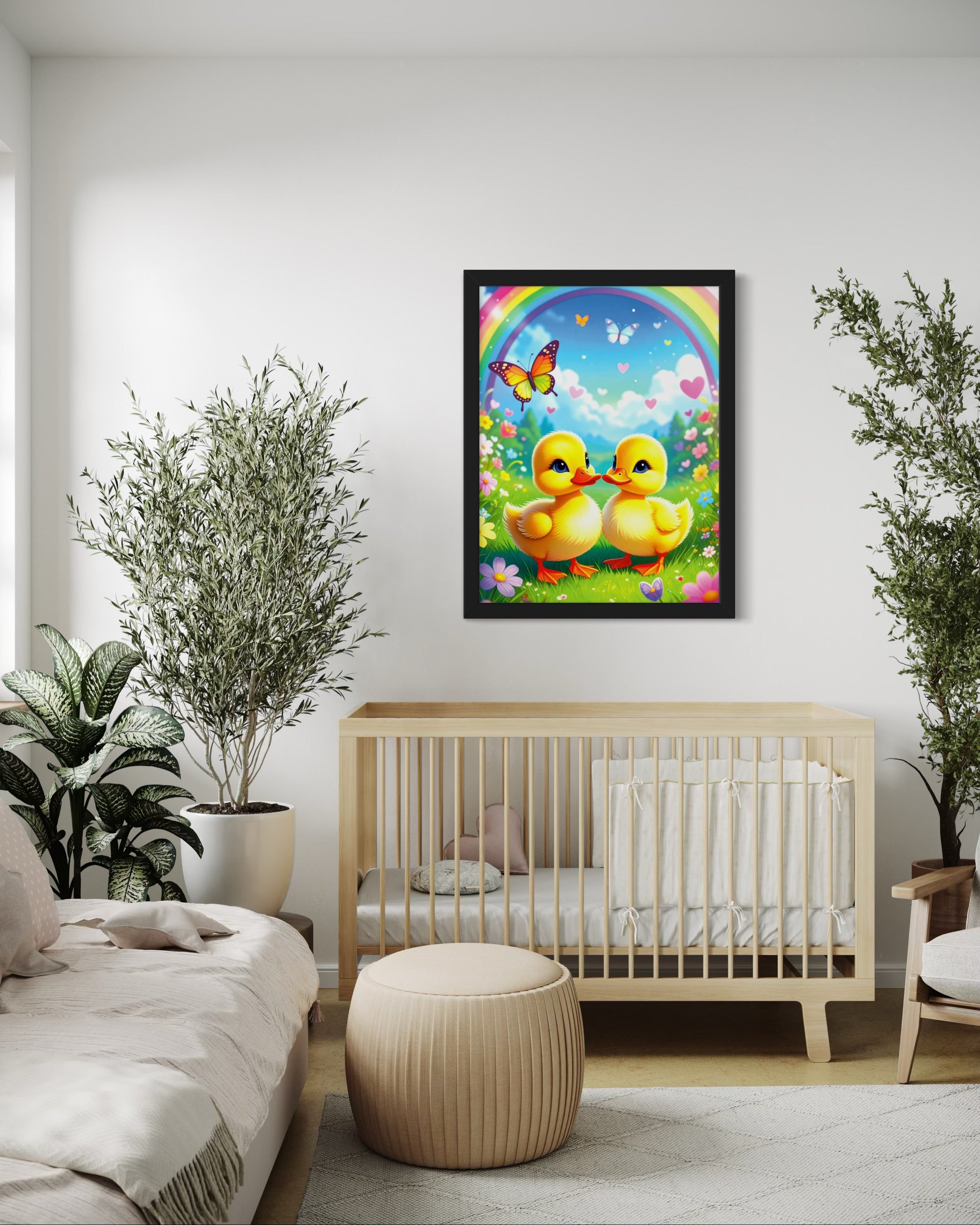 Rainbow and Ducklings Museum Print