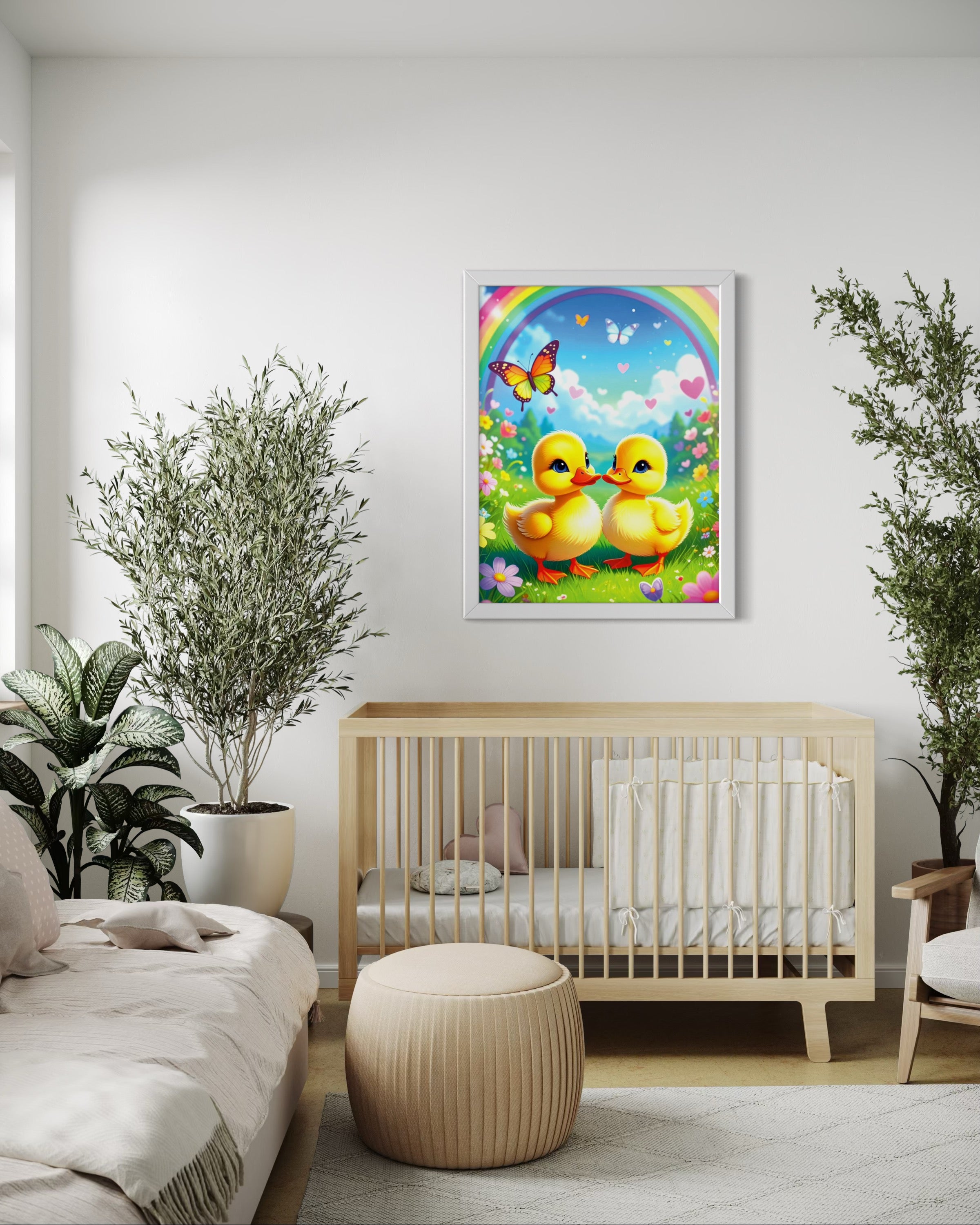 Rainbow and Ducklings Museum Print
