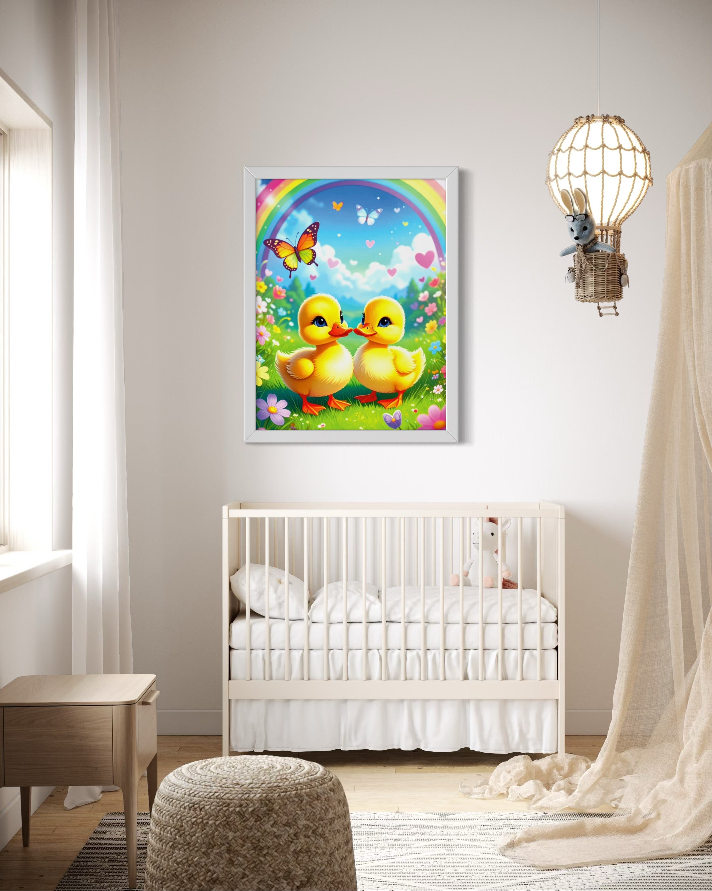 Rainbow and Ducklings Museum Print