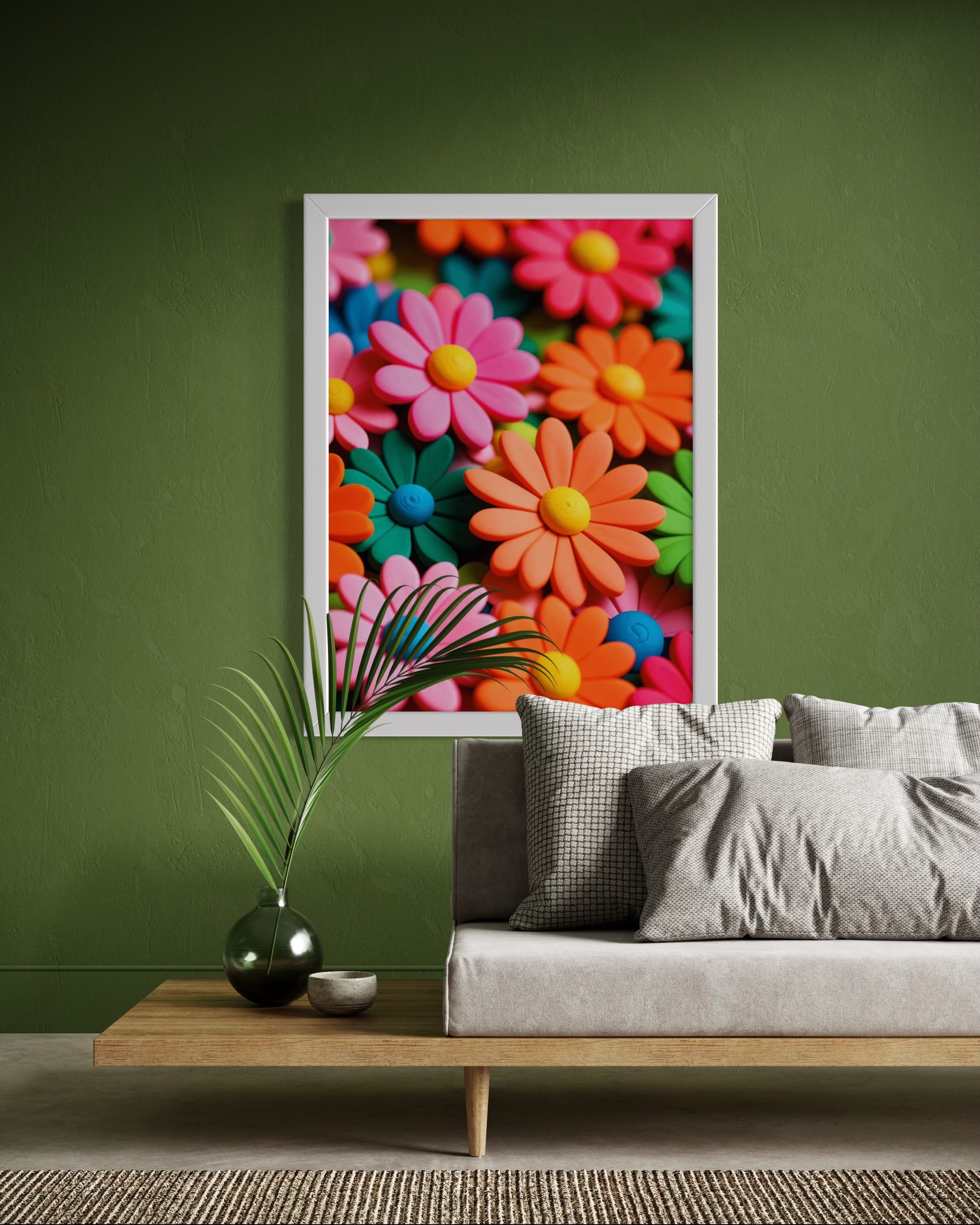 60's Clay Floral Print Museum Print