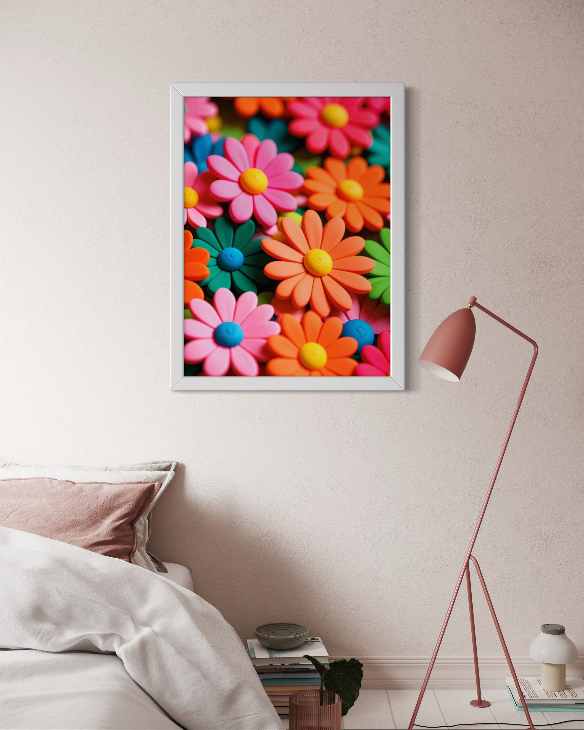 60's Clay Floral Print Museum Print