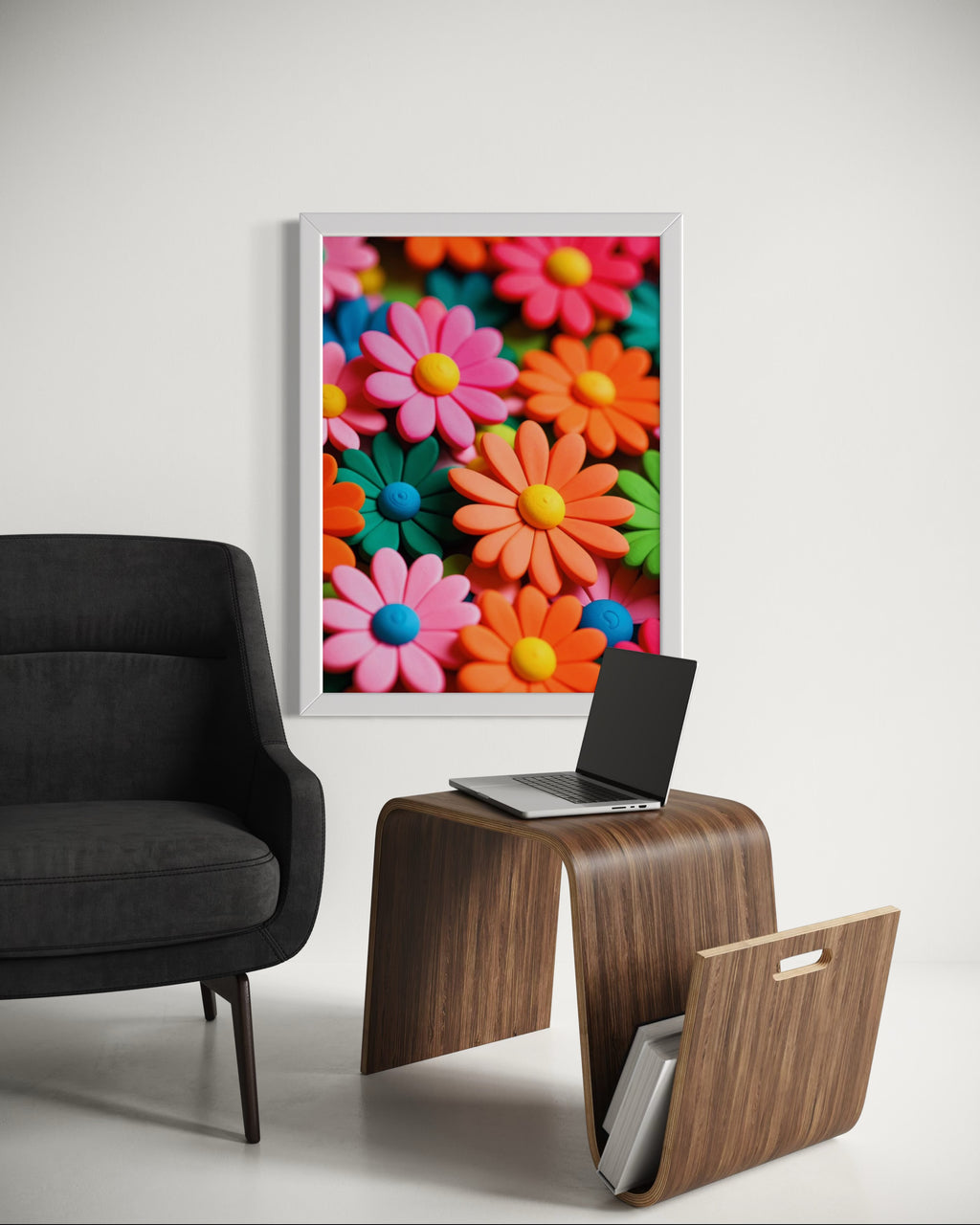 60's Clay Floral Print Museum Print