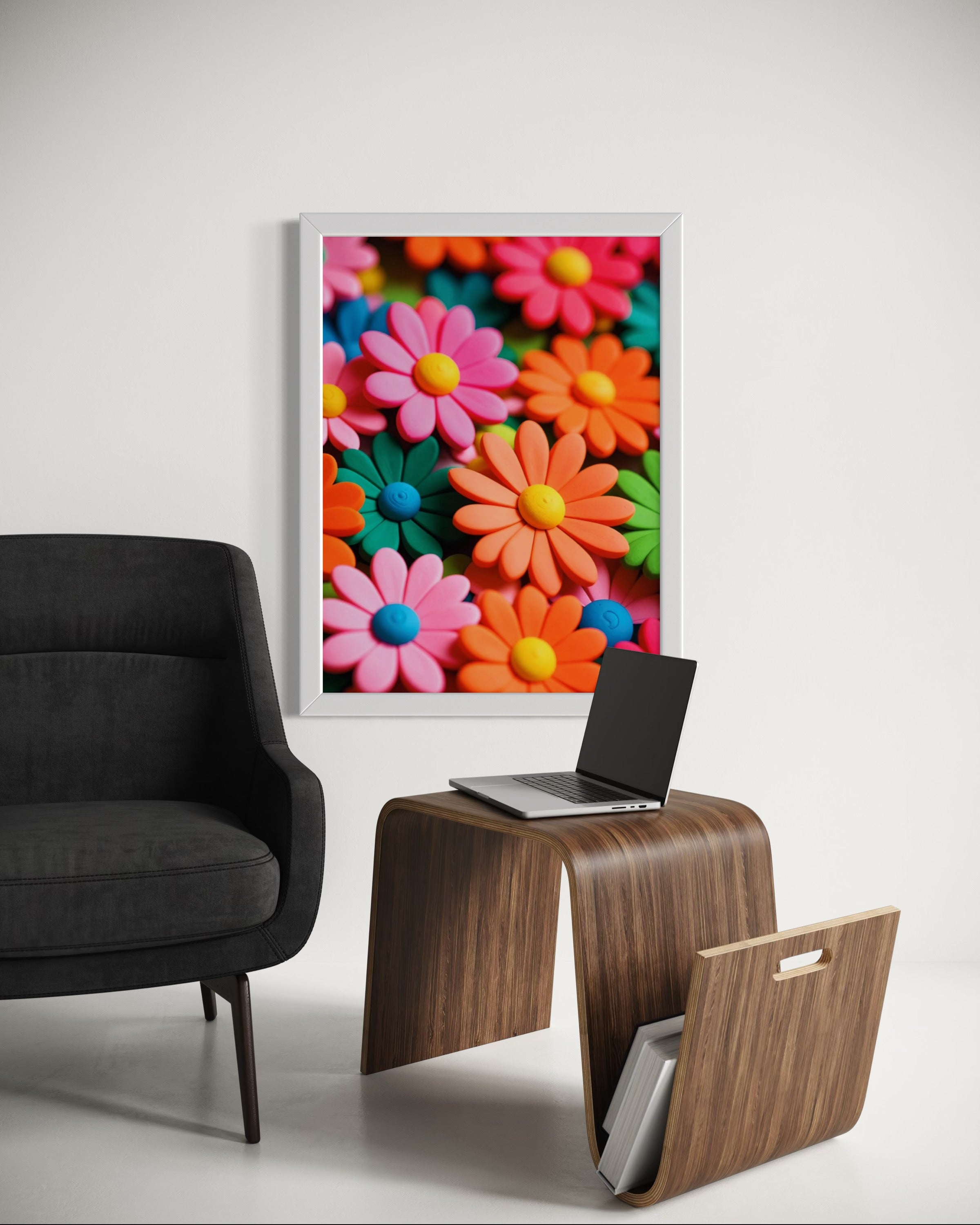 60's Clay Floral Print Museum Print