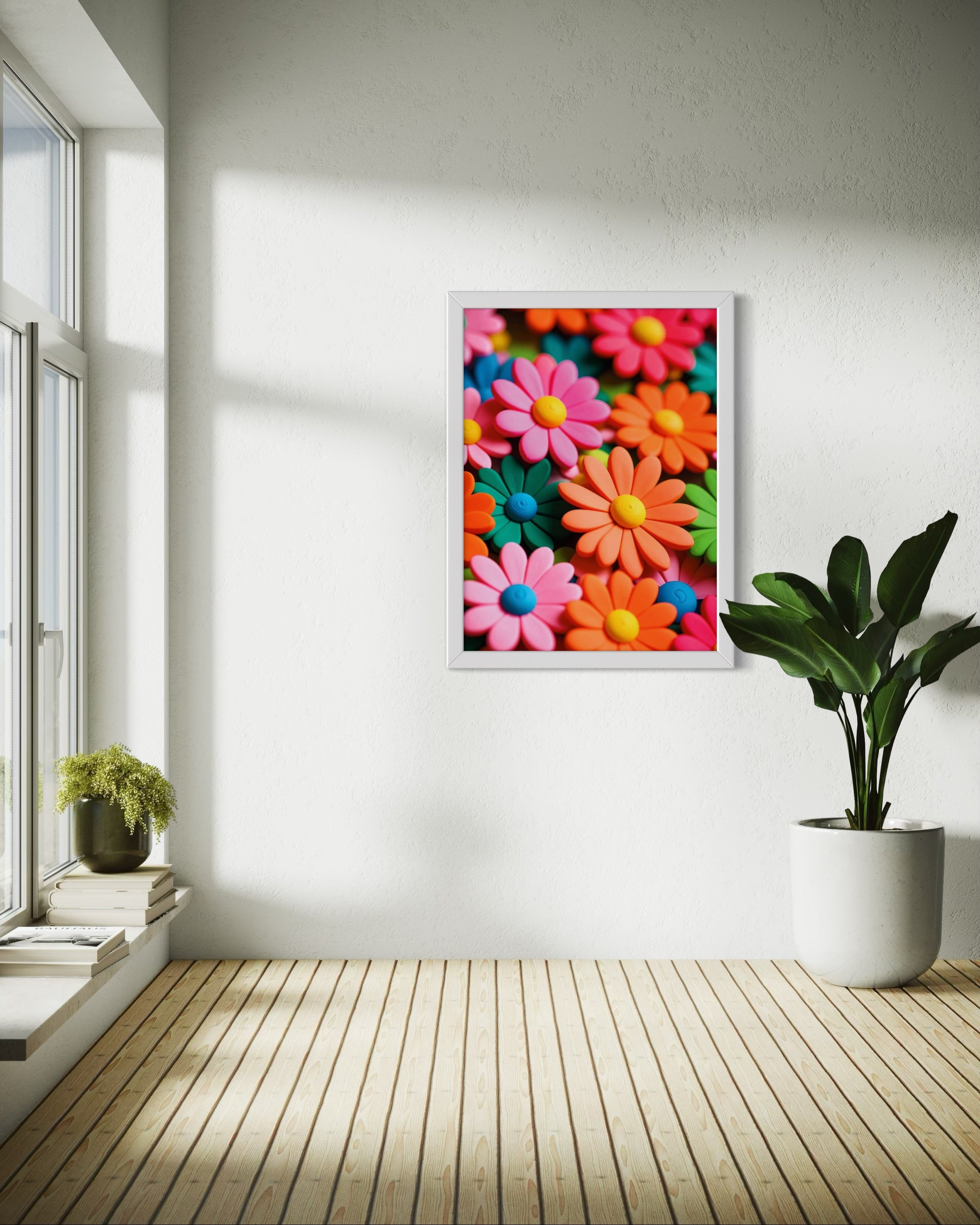 60's Clay Floral Print Museum Print