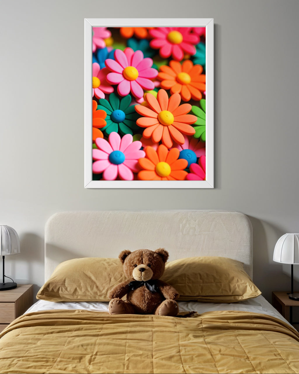 60's Clay Floral Print Museum Print