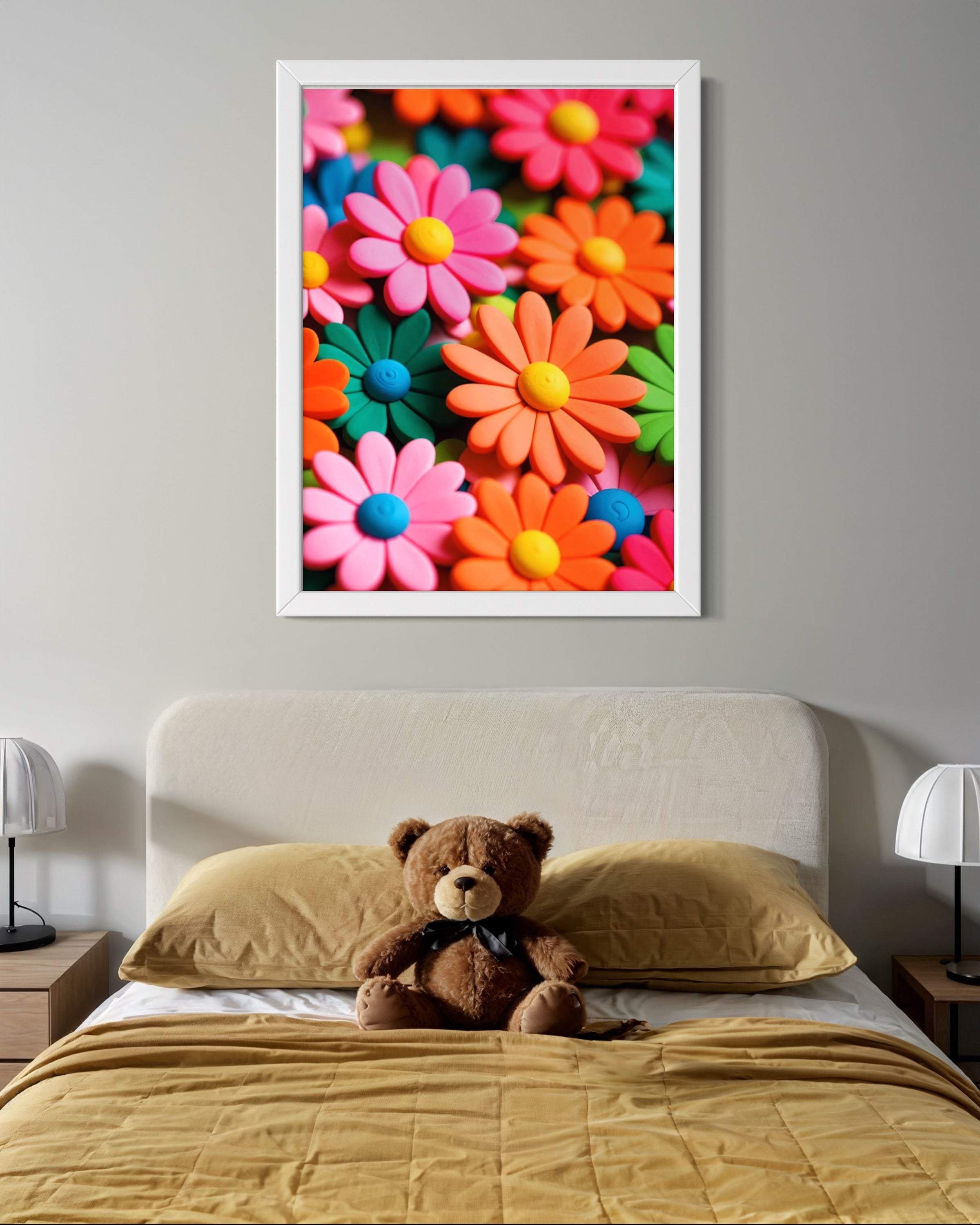 60's Clay Floral Print Museum Print