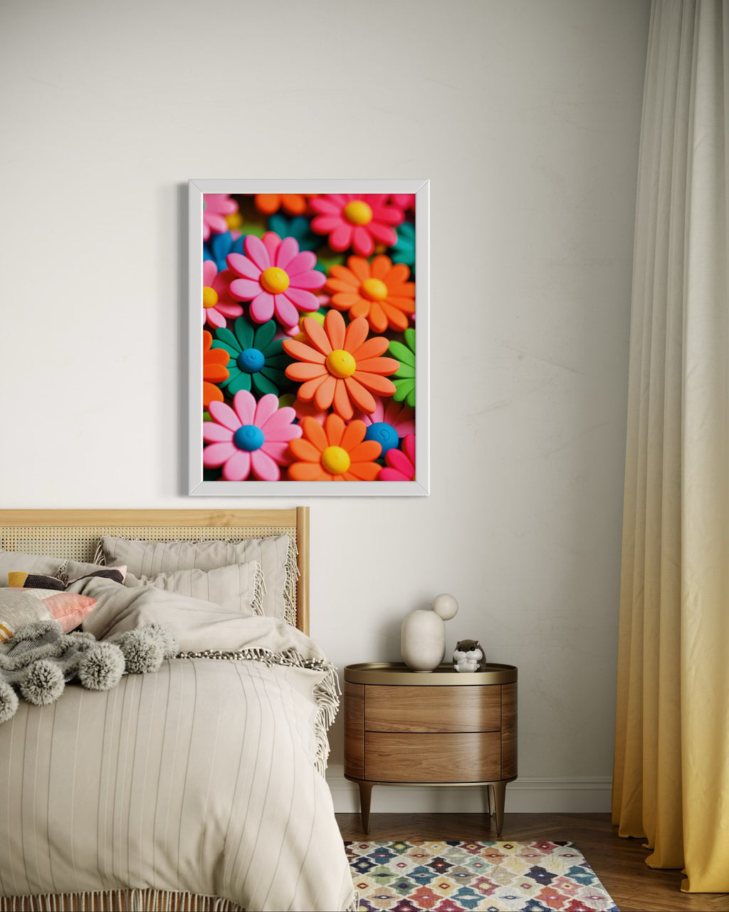 60's Clay Floral Print Museum Print