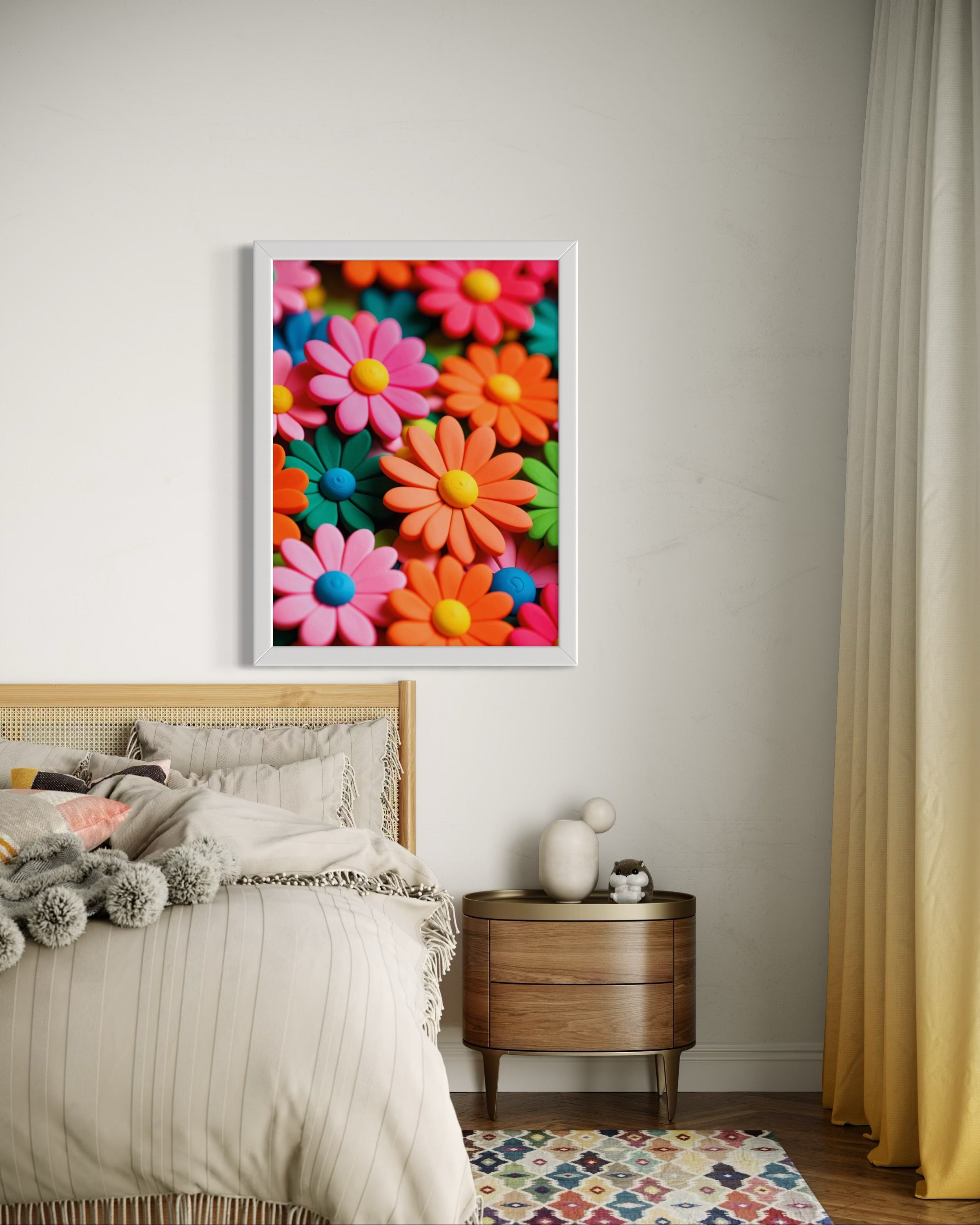 60's Clay Floral Print Museum Print