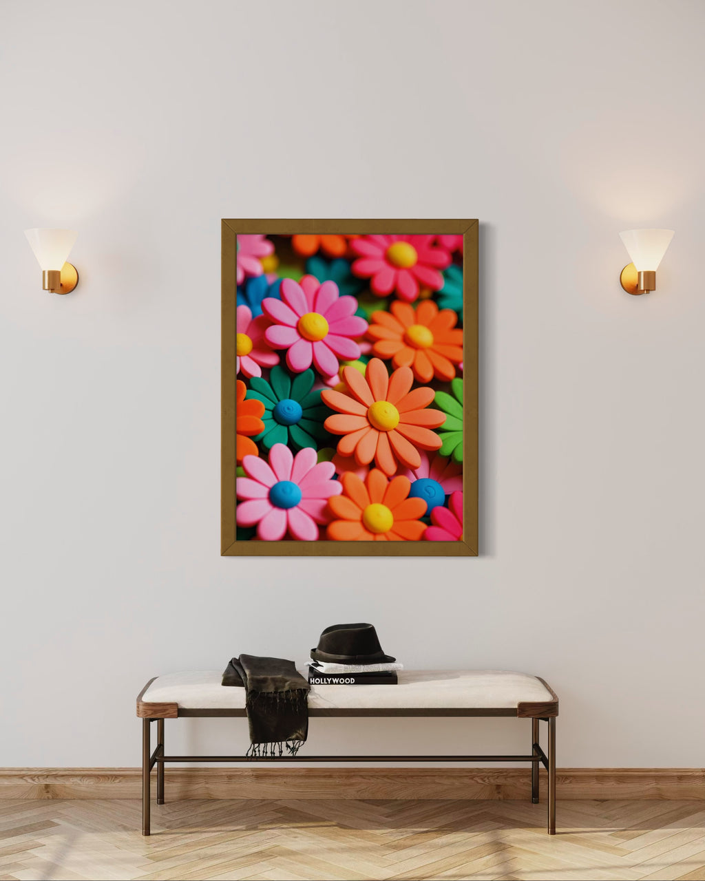 60's Clay Floral Print Museum Print