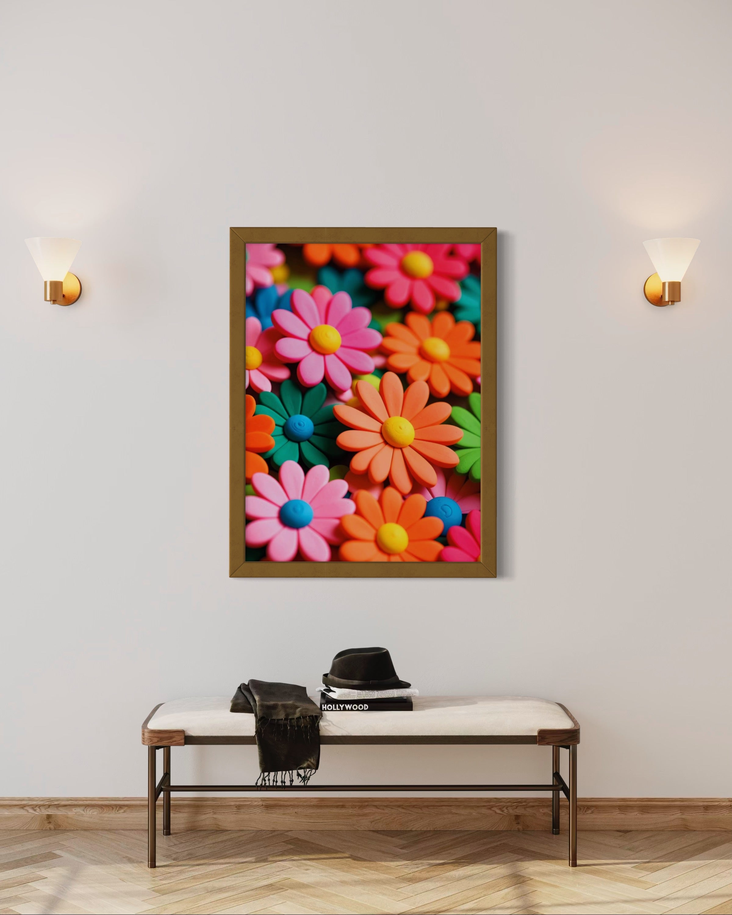 60's Clay Floral Print Museum Print