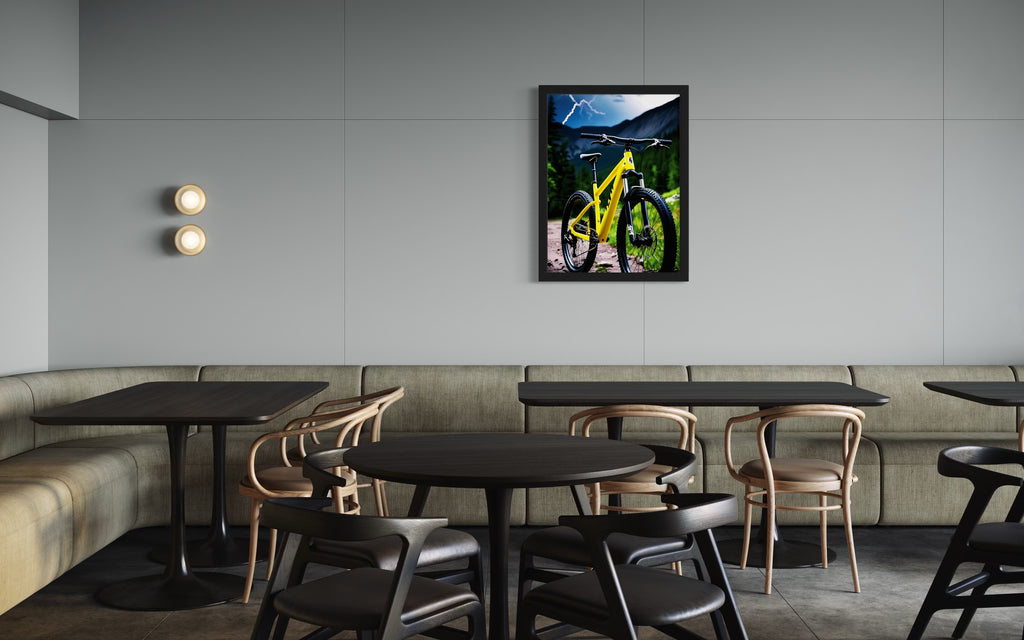 Mountain Bike in a Storm Museum Print