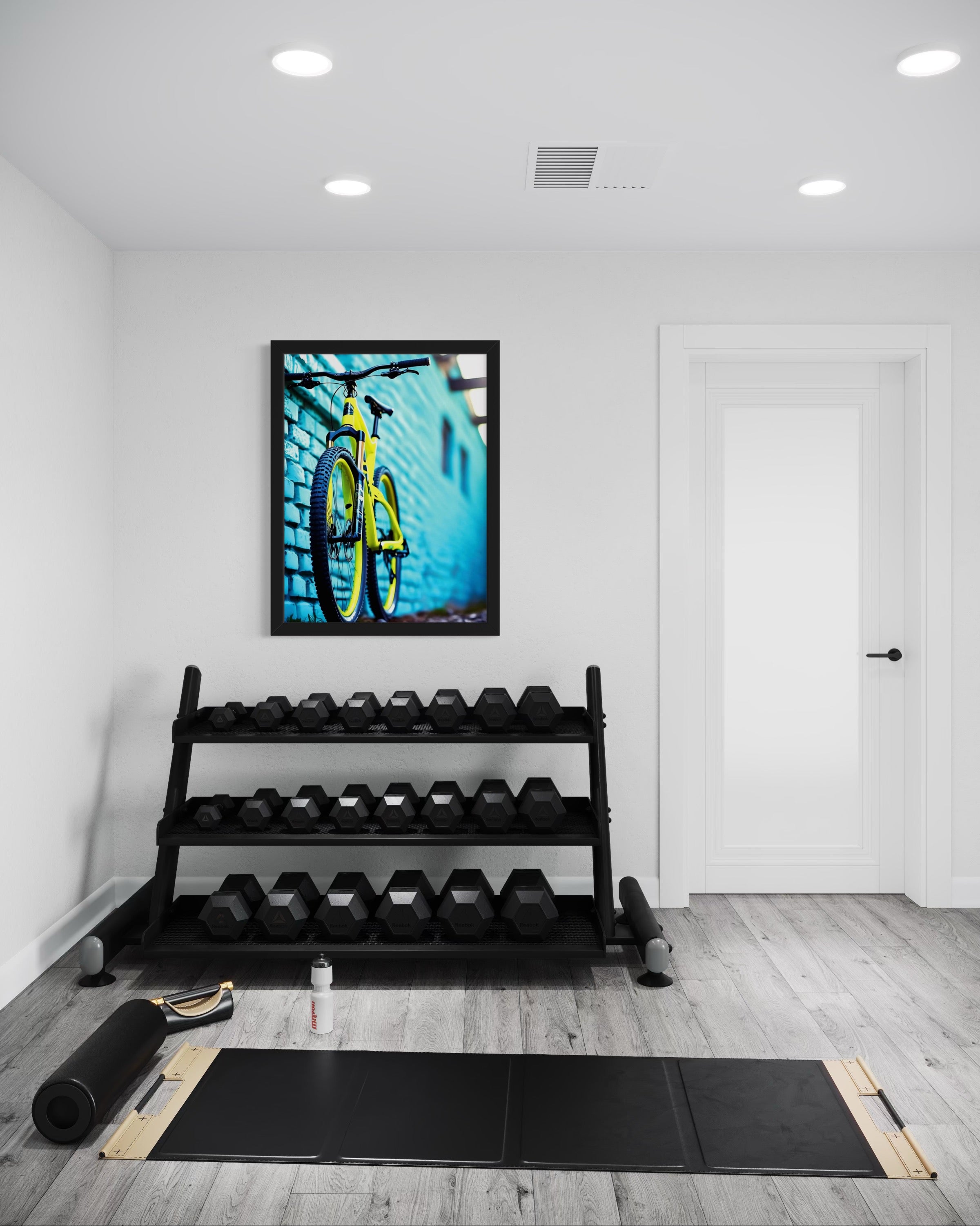 Mountain Bike and Turquoise Brick Museum Print