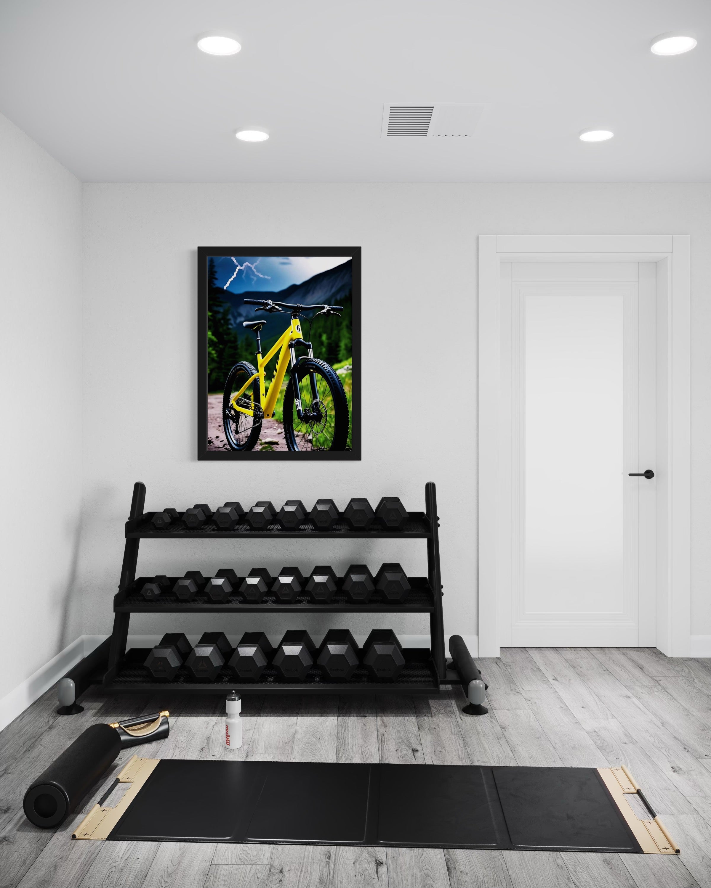 Mountain Bike in a Storm Museum Print