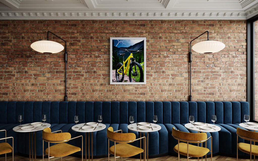 Mountain Bike in a Storm Museum Print