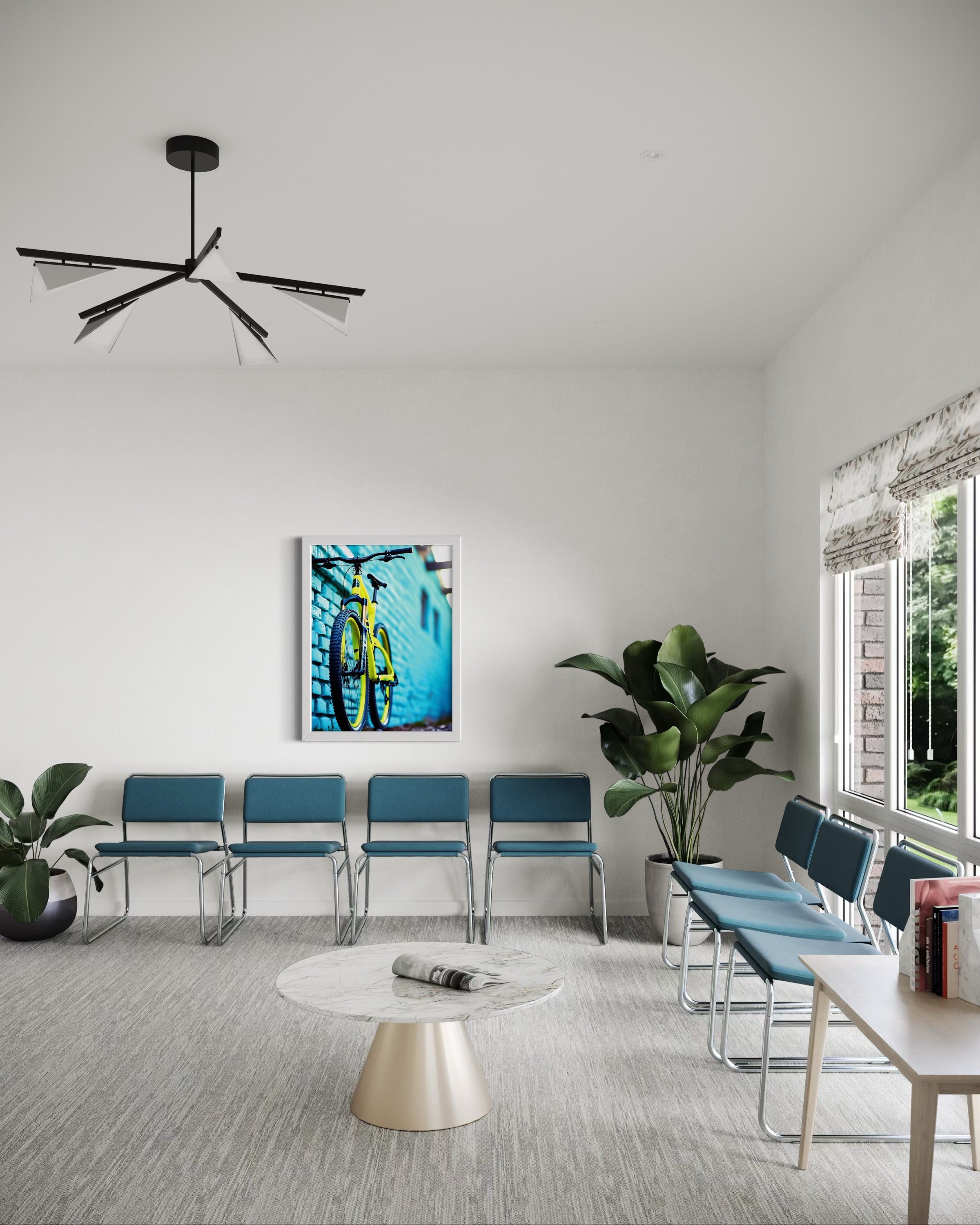 Mountain Bike and Turquoise Brick Museum Print