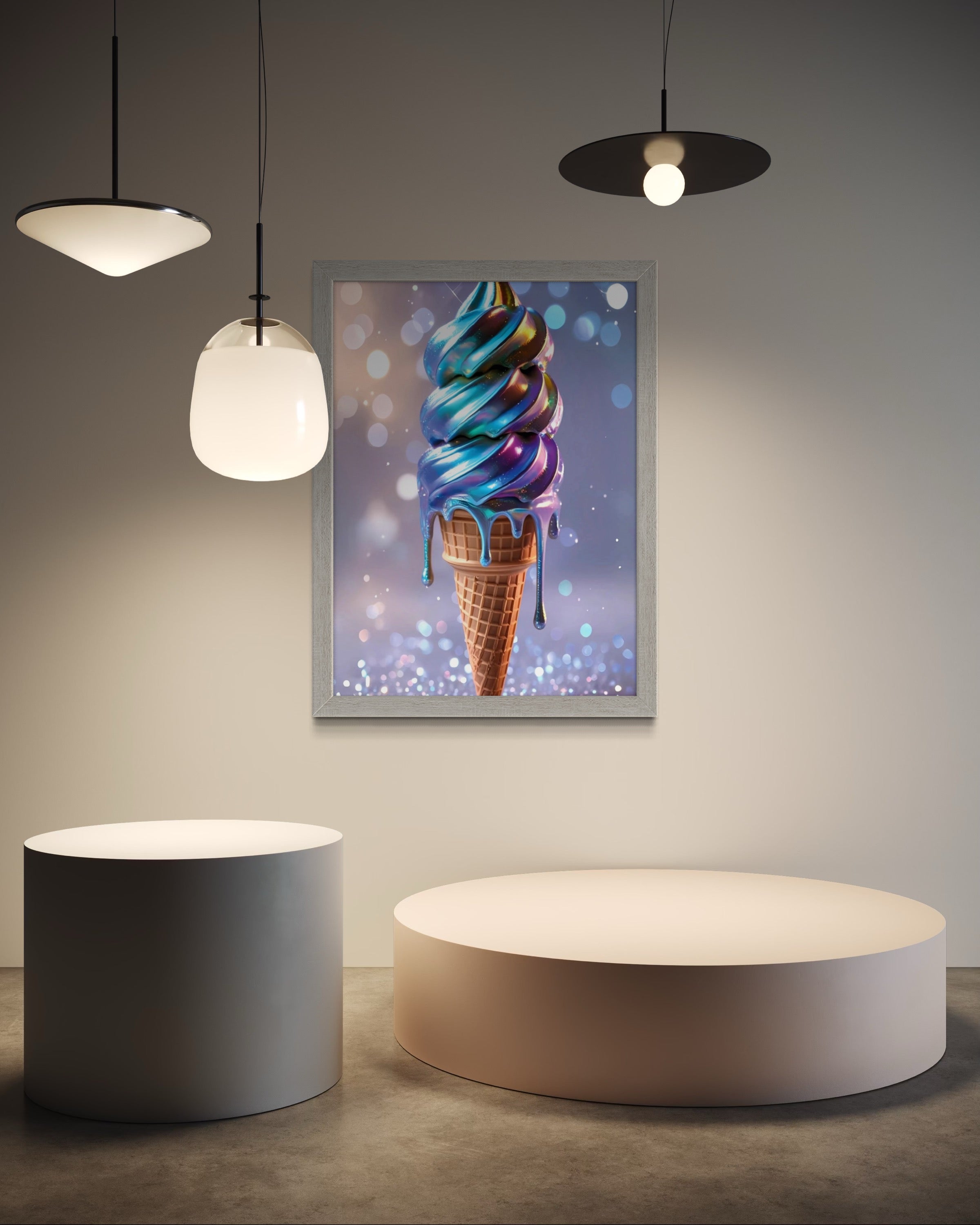 Holographic Melt Museum Print