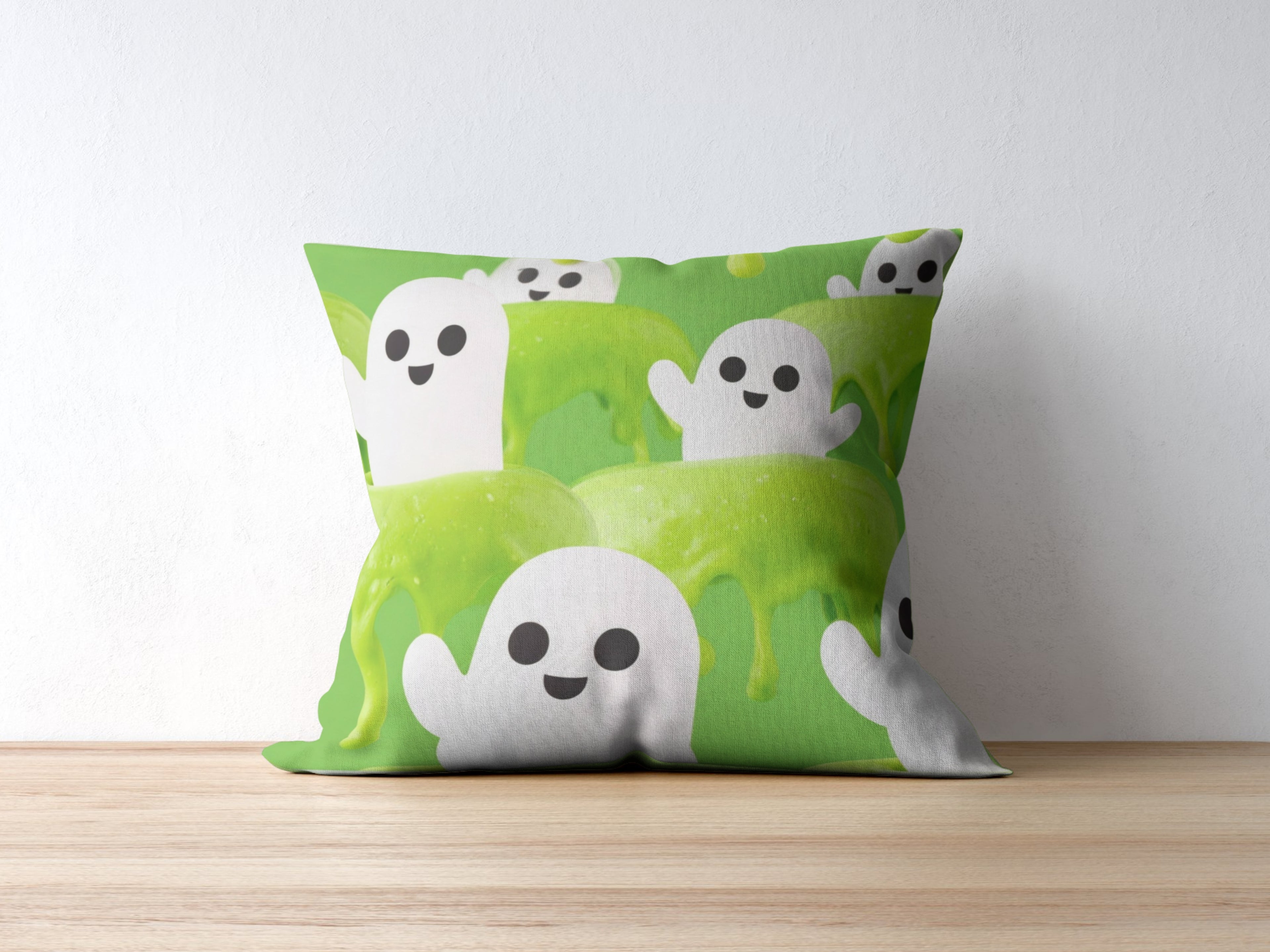 Green Slime Ghost Pillow Case