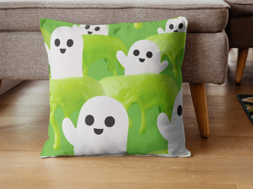 Green Slime Ghost Pillow Case