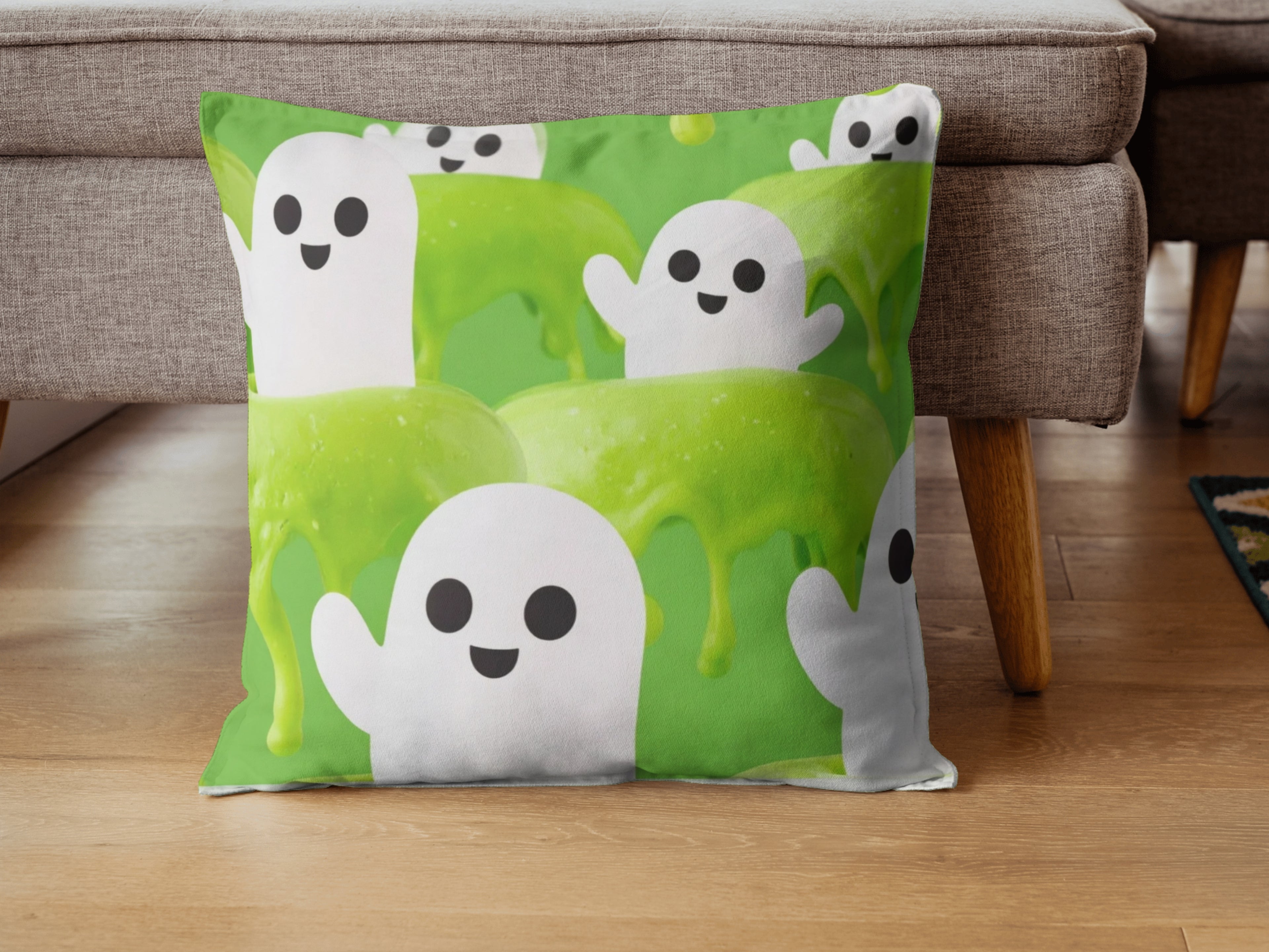 Green Slime Ghost Pillow Case