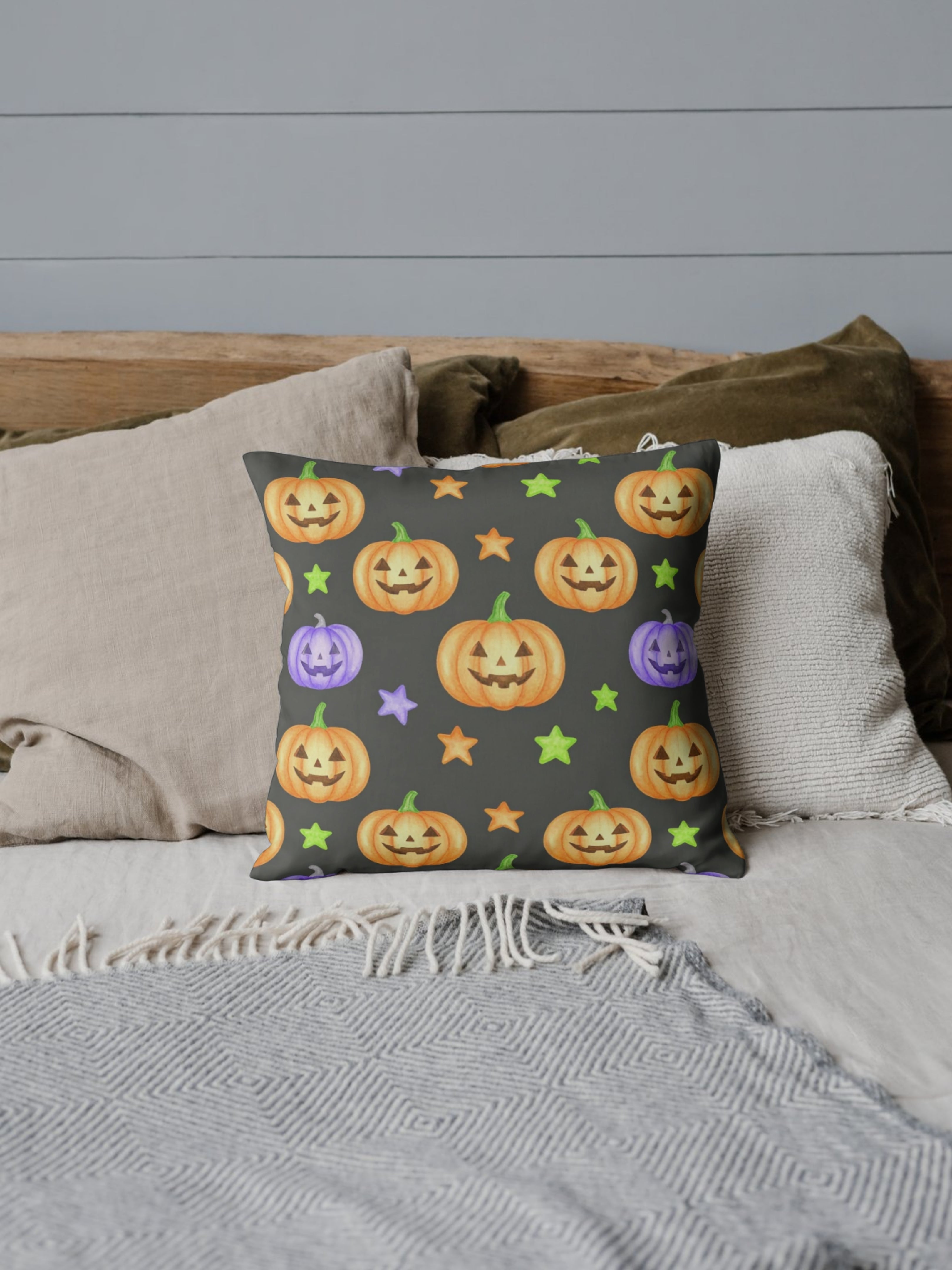 Halloween Jack O Lantern Pattern Pillow Case