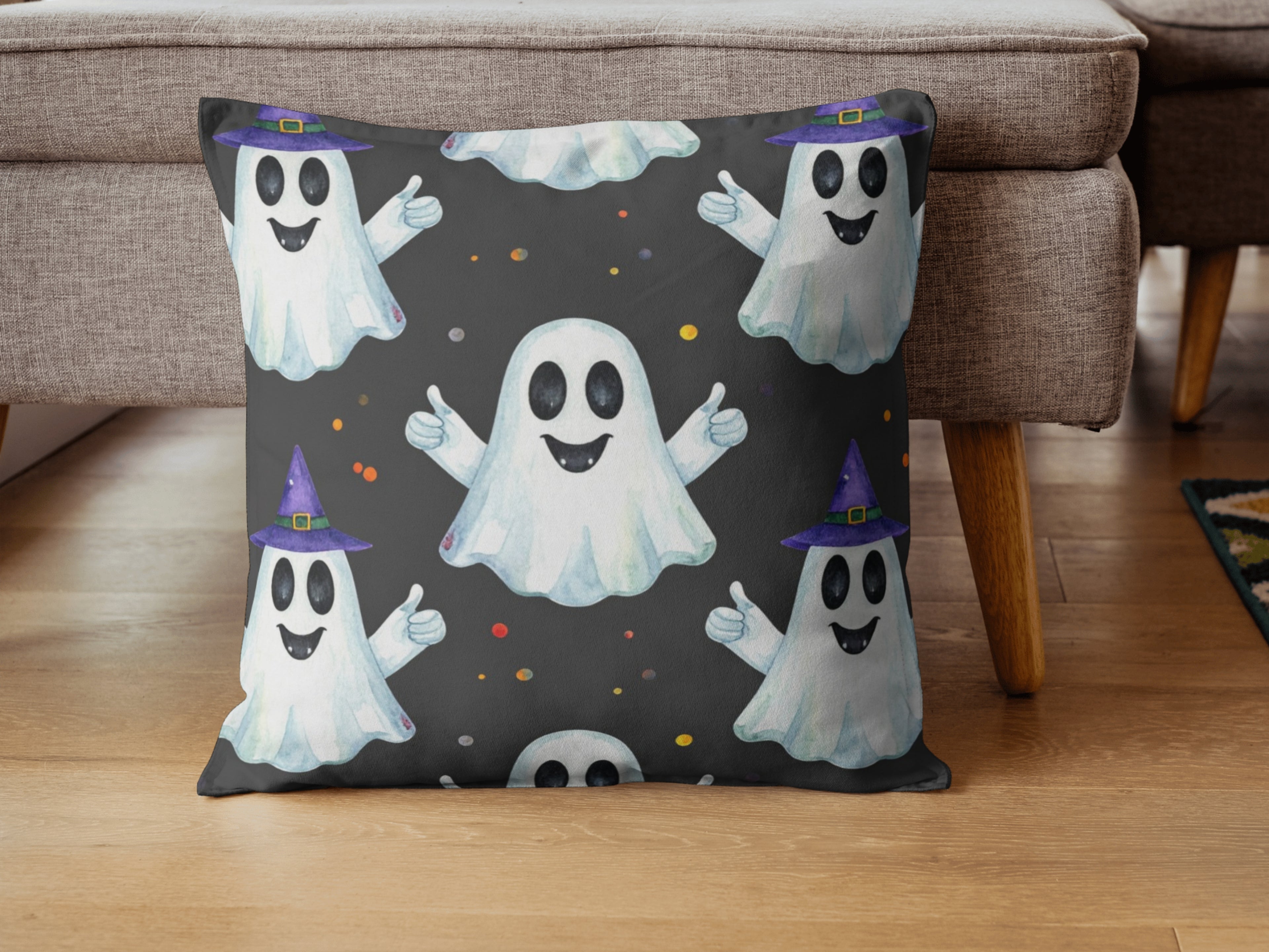 Ghost Witch Pattern Pillow Case