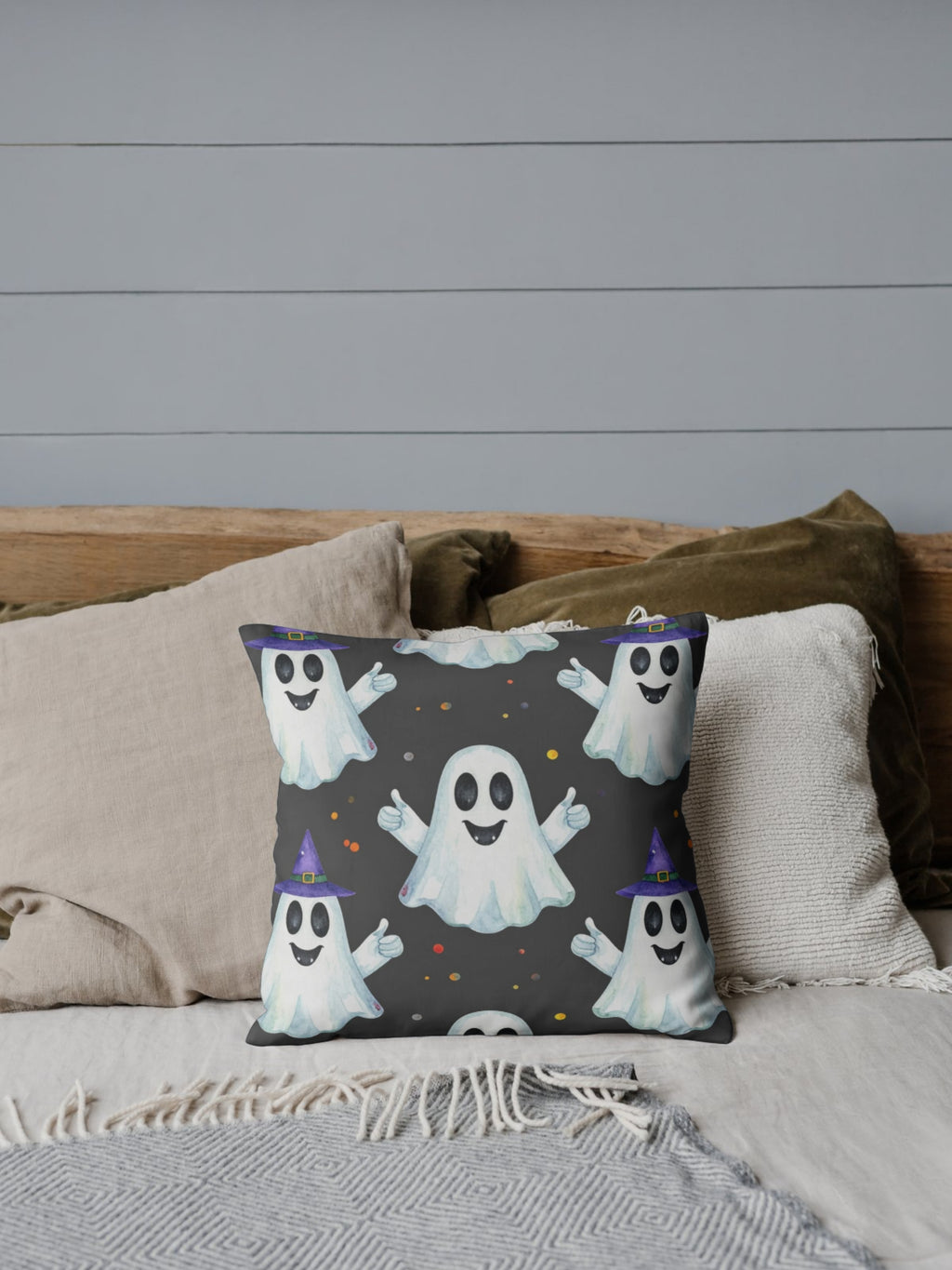 Ghost Witch Pattern Pillow Case